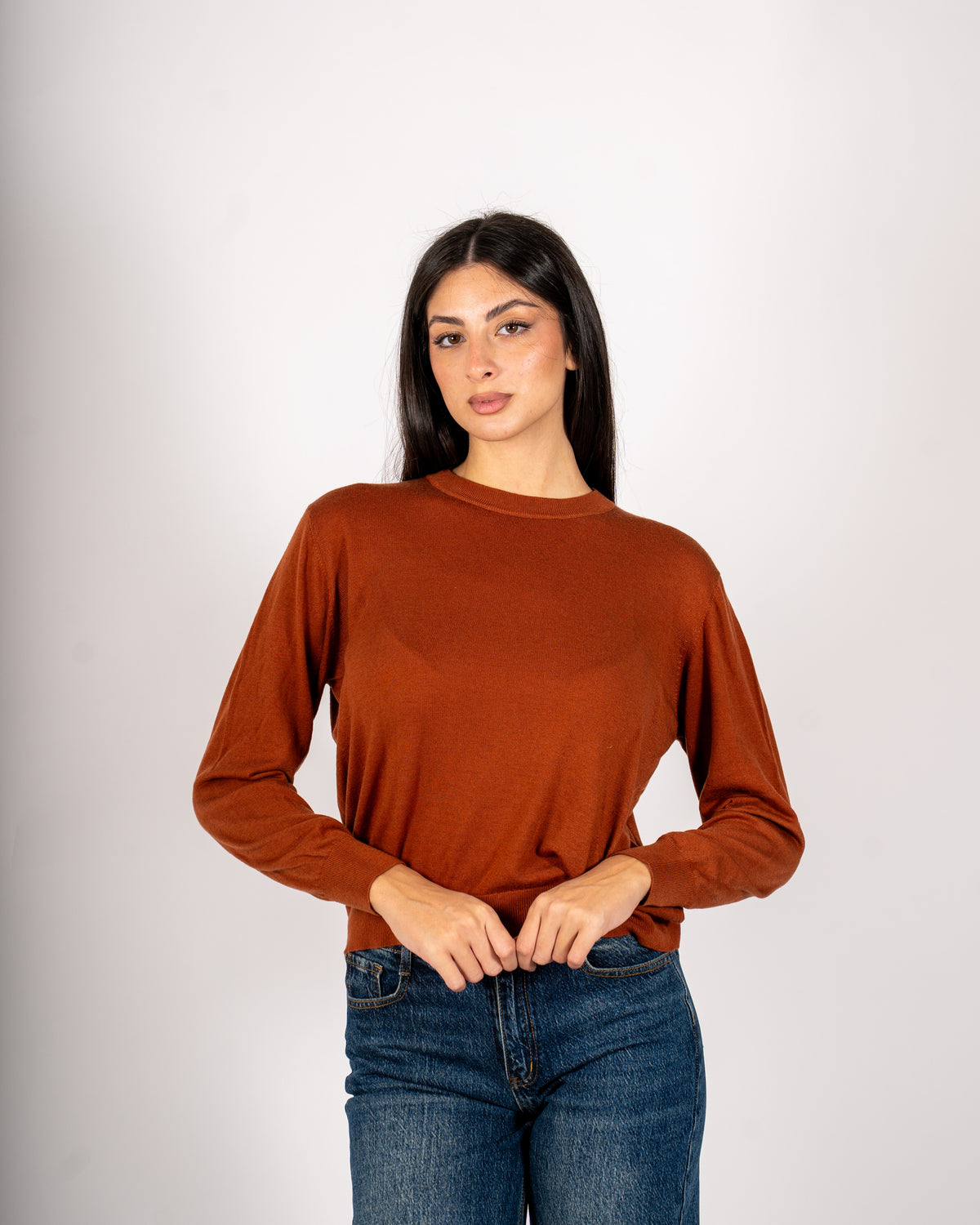 Maglia girocollo in mano merinos - Tayra