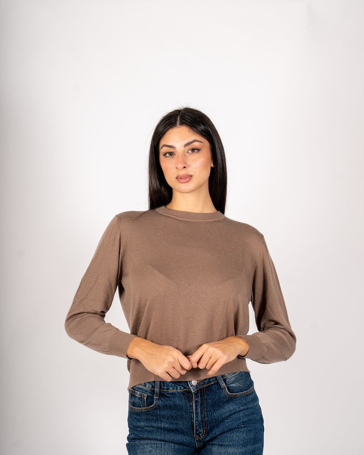 Maglia girocollo in mano merinos - Tayra