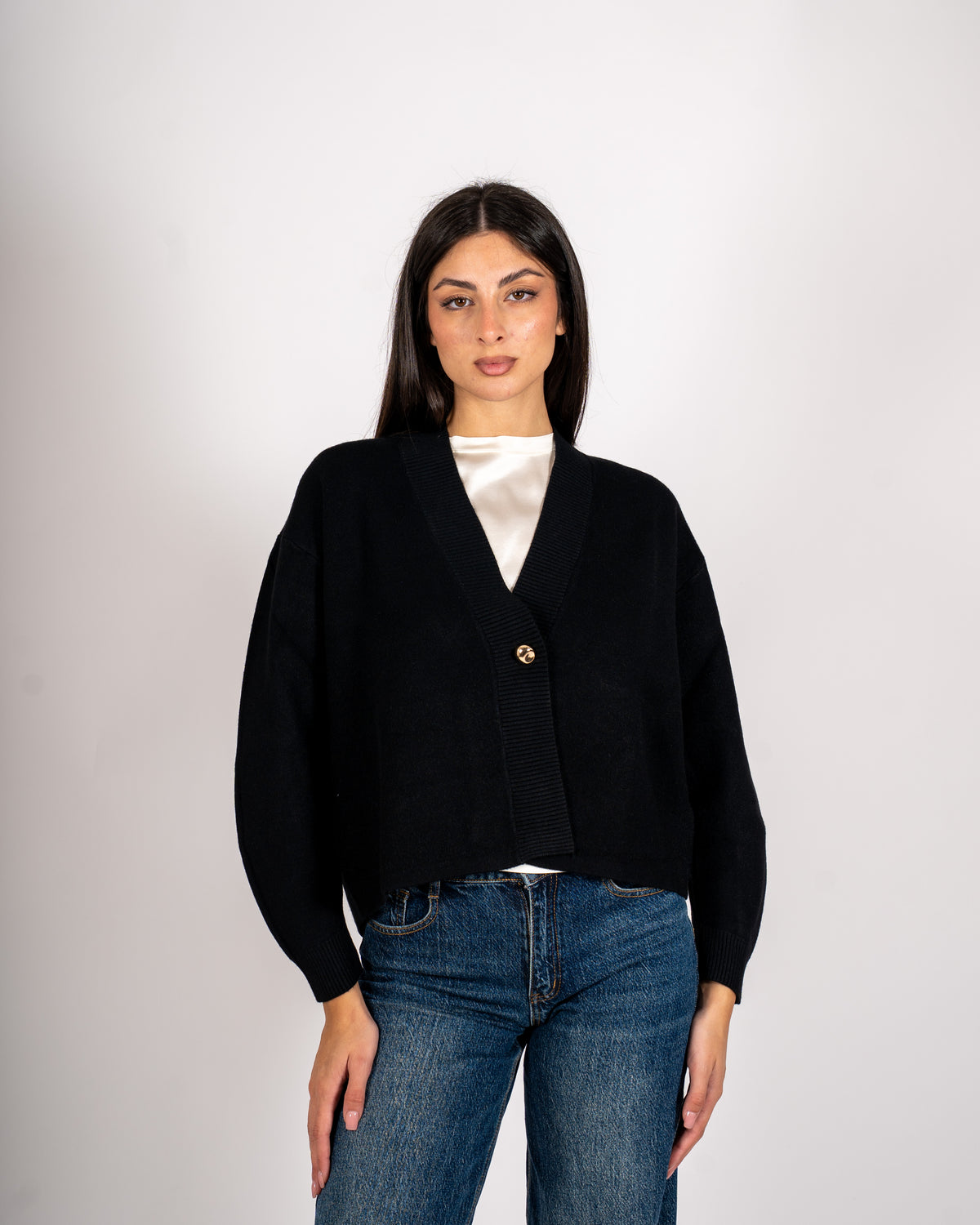 Cardigan in maglia con un bottone - Ilaria