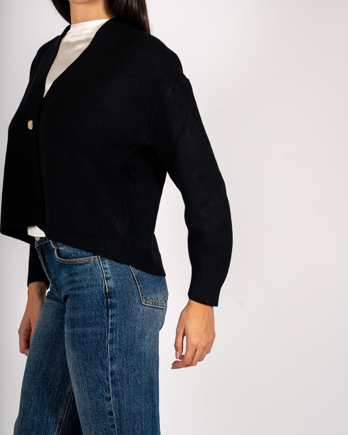 Cardigan in maglia con un bottone - Ilaria