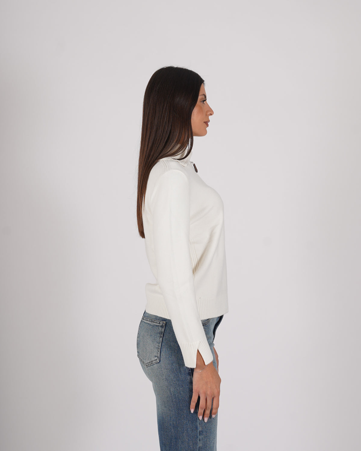 Maglia con collo a polo e zip - Solitaria