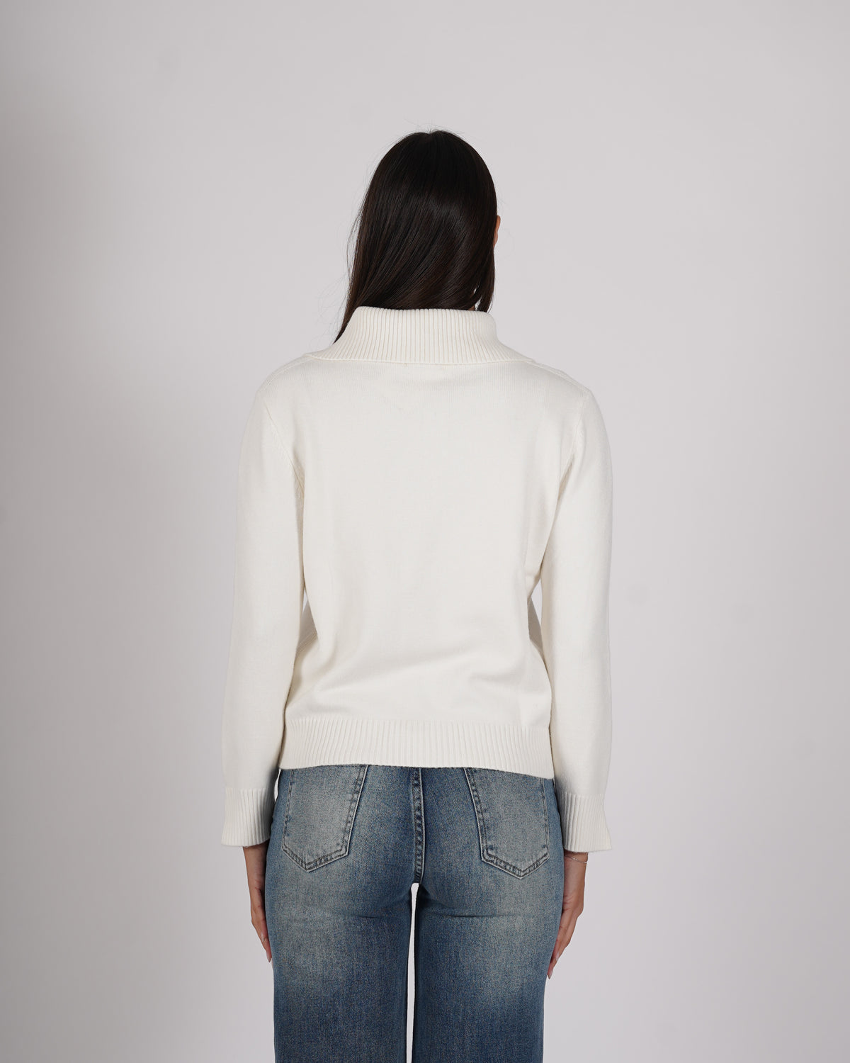 Maglia con collo a polo e zip - Solitaria