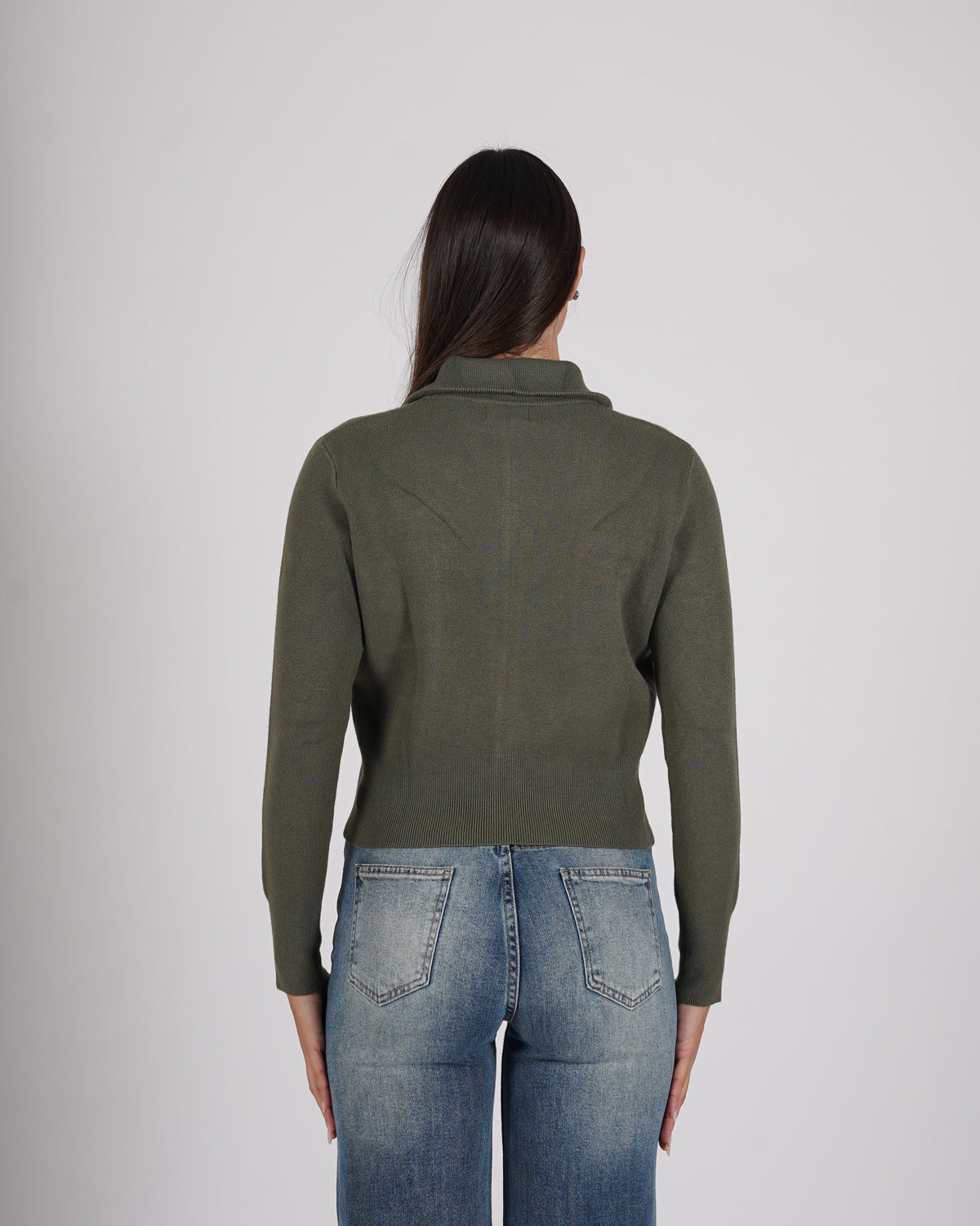 Cardigan slim con zip e tasche frontali - Docile