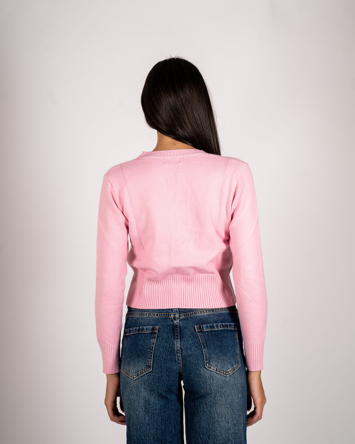 Maglia con dettaglio treccia frontale - Delicata