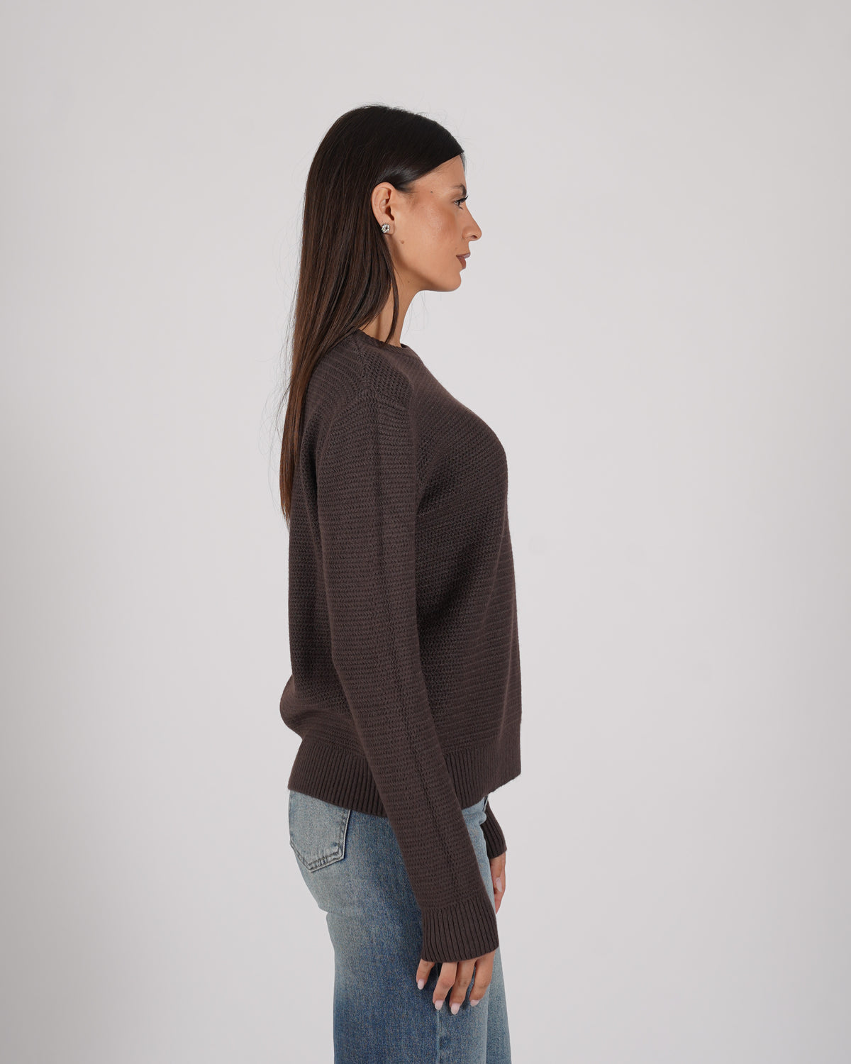 Maglia girocollo in mano viscosa - Lucida