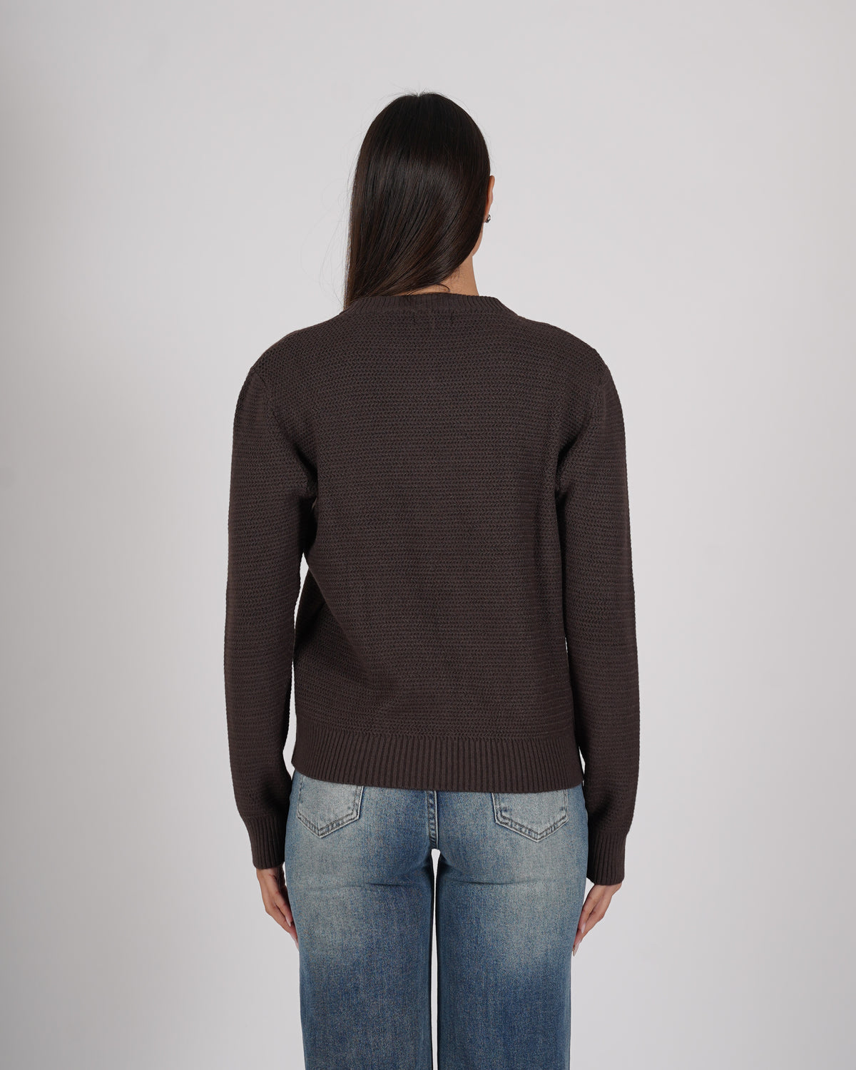 Maglia girocollo in mano viscosa - Lucida