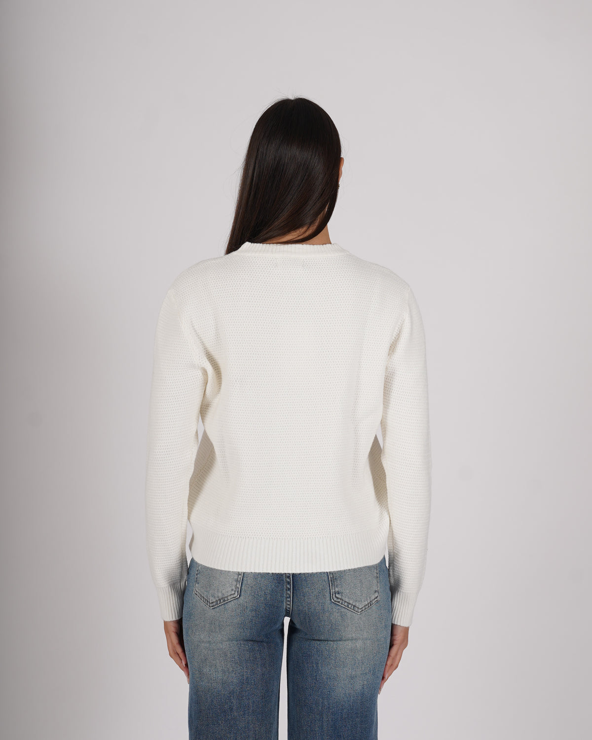 Maglia girocollo in mano viscosa - Lucida