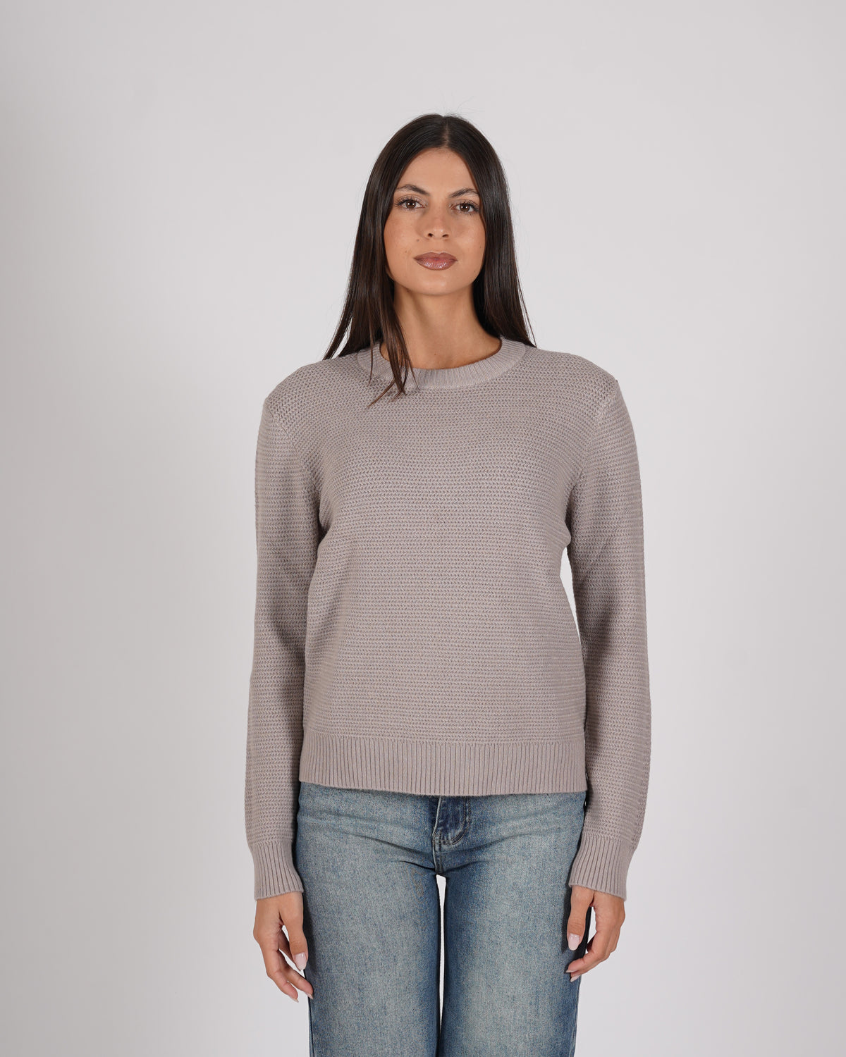 Maglia girocollo in mano viscosa - Lucida