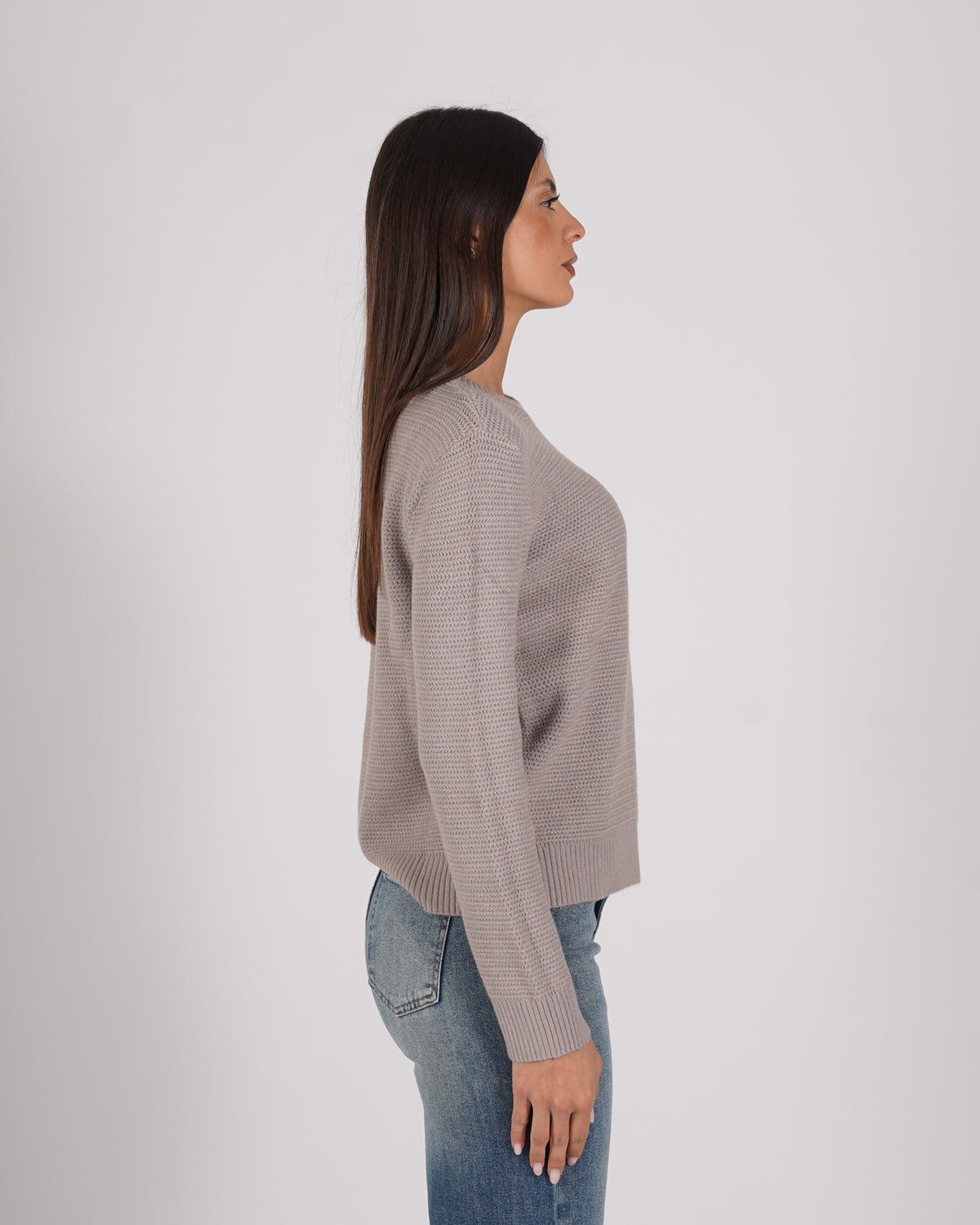 Maglia girocollo in mano viscosa - Lucida