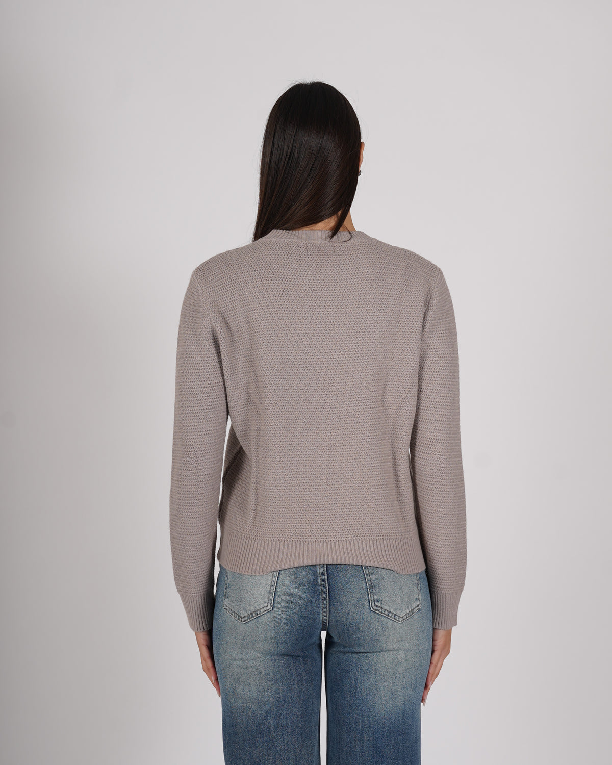 Maglia girocollo in mano viscosa - Lucida
