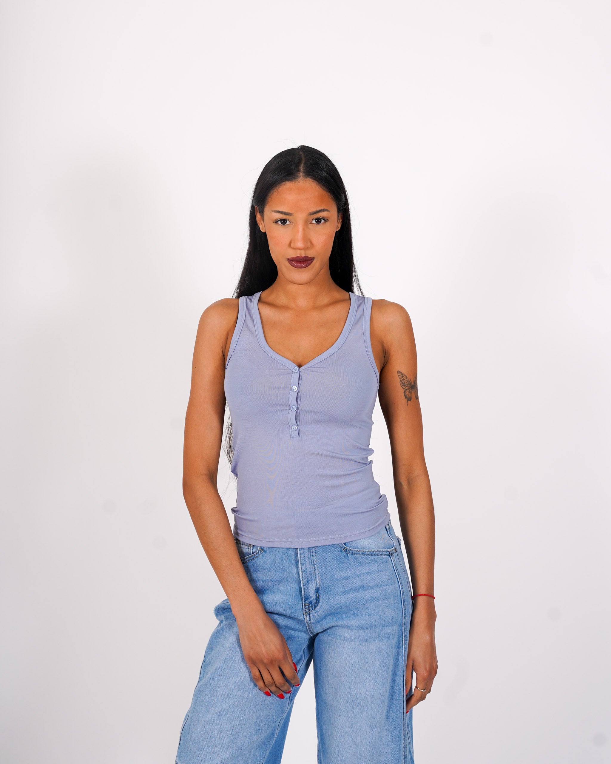 Canotta con bottoncini frontali - Abulica