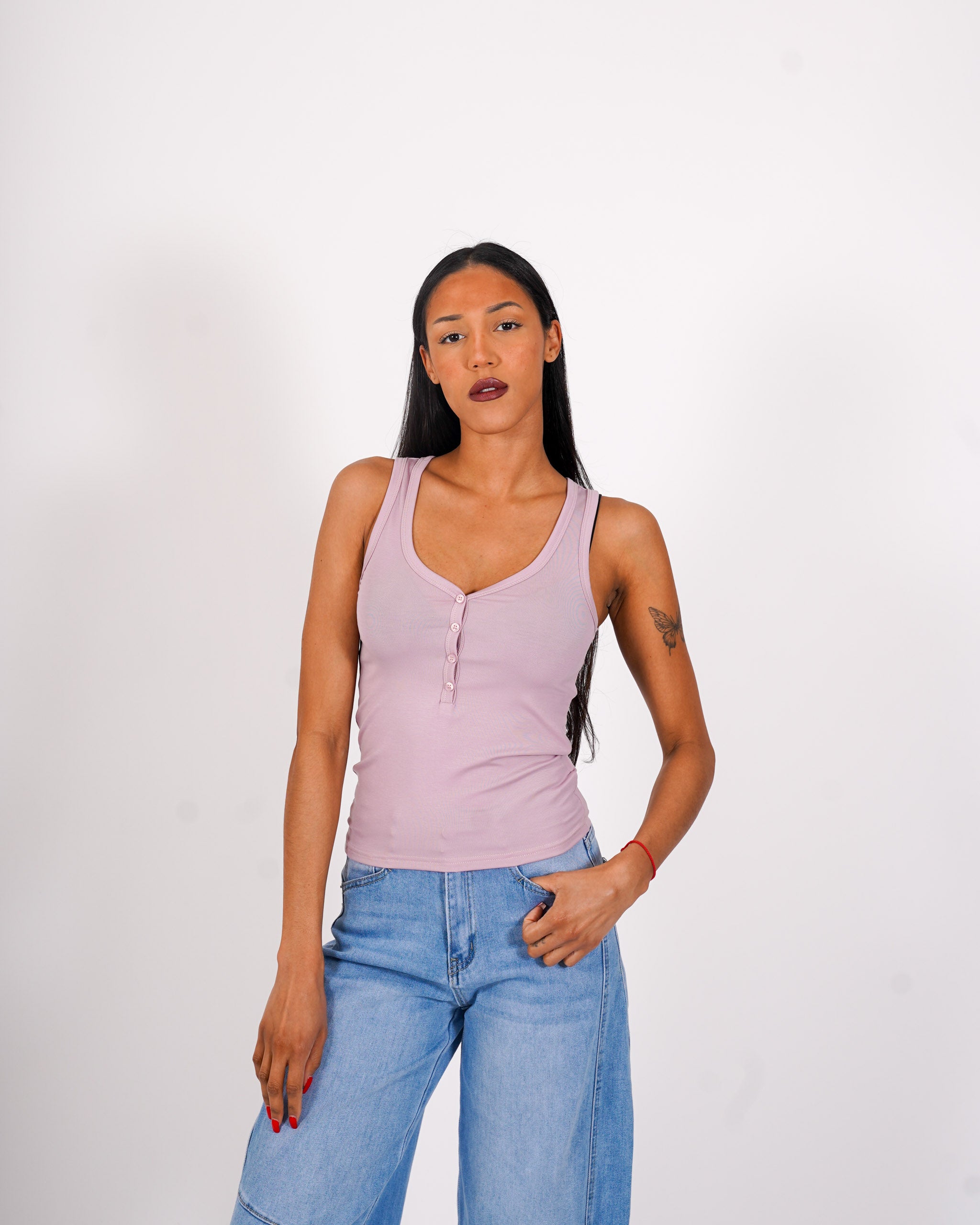 Canotta con bottoncini frontali - Abulica