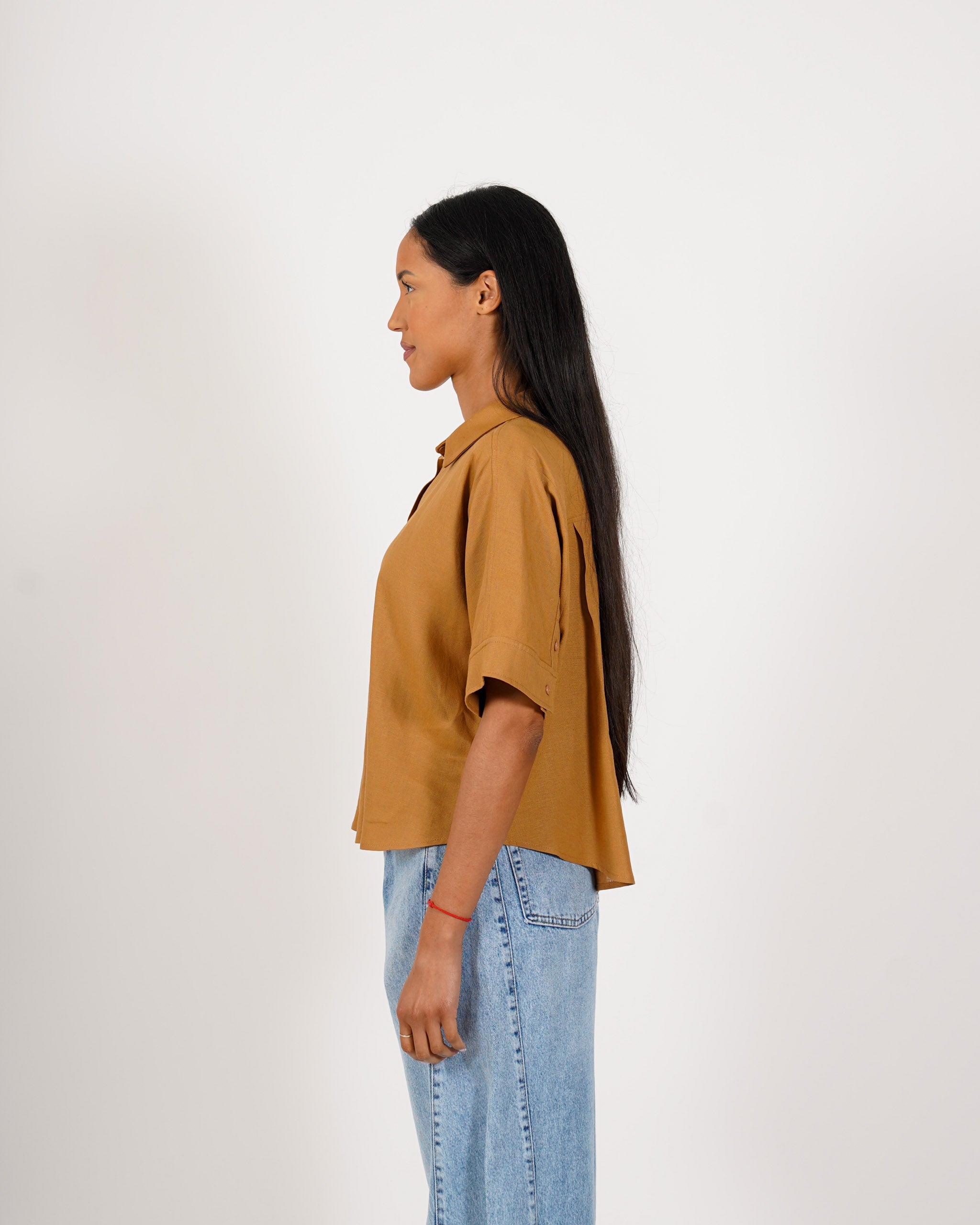 Camicia mezza manica in lino - Funesta
