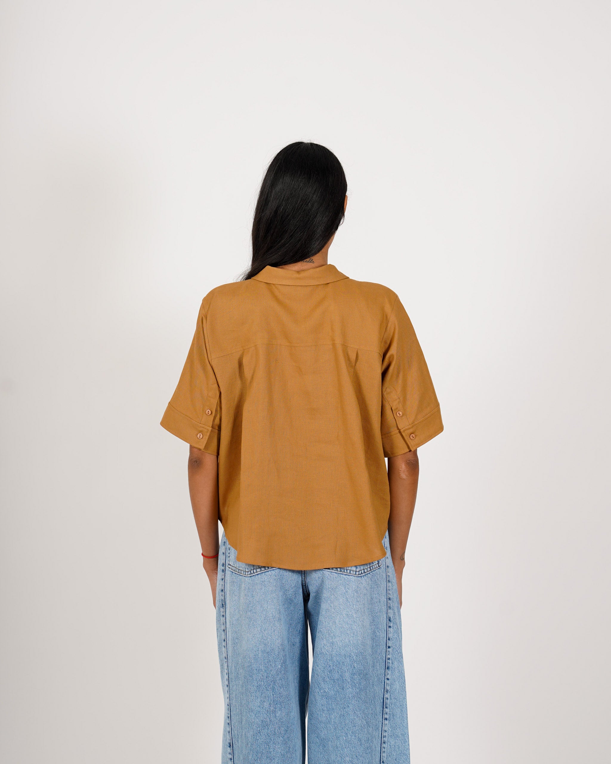 Camicia mezza manica in lino - Funesta