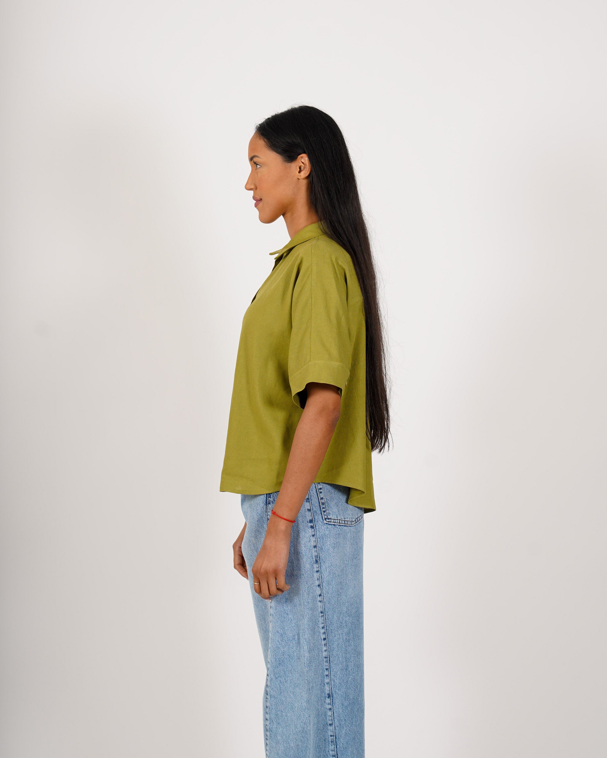 Camicia mezza manica in lino - Funesta