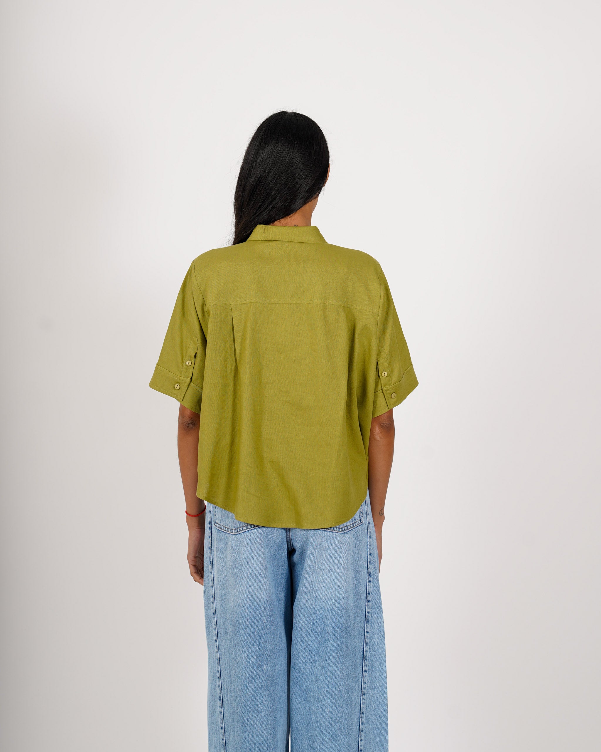 Camicia mezza manica in lino - Funesta