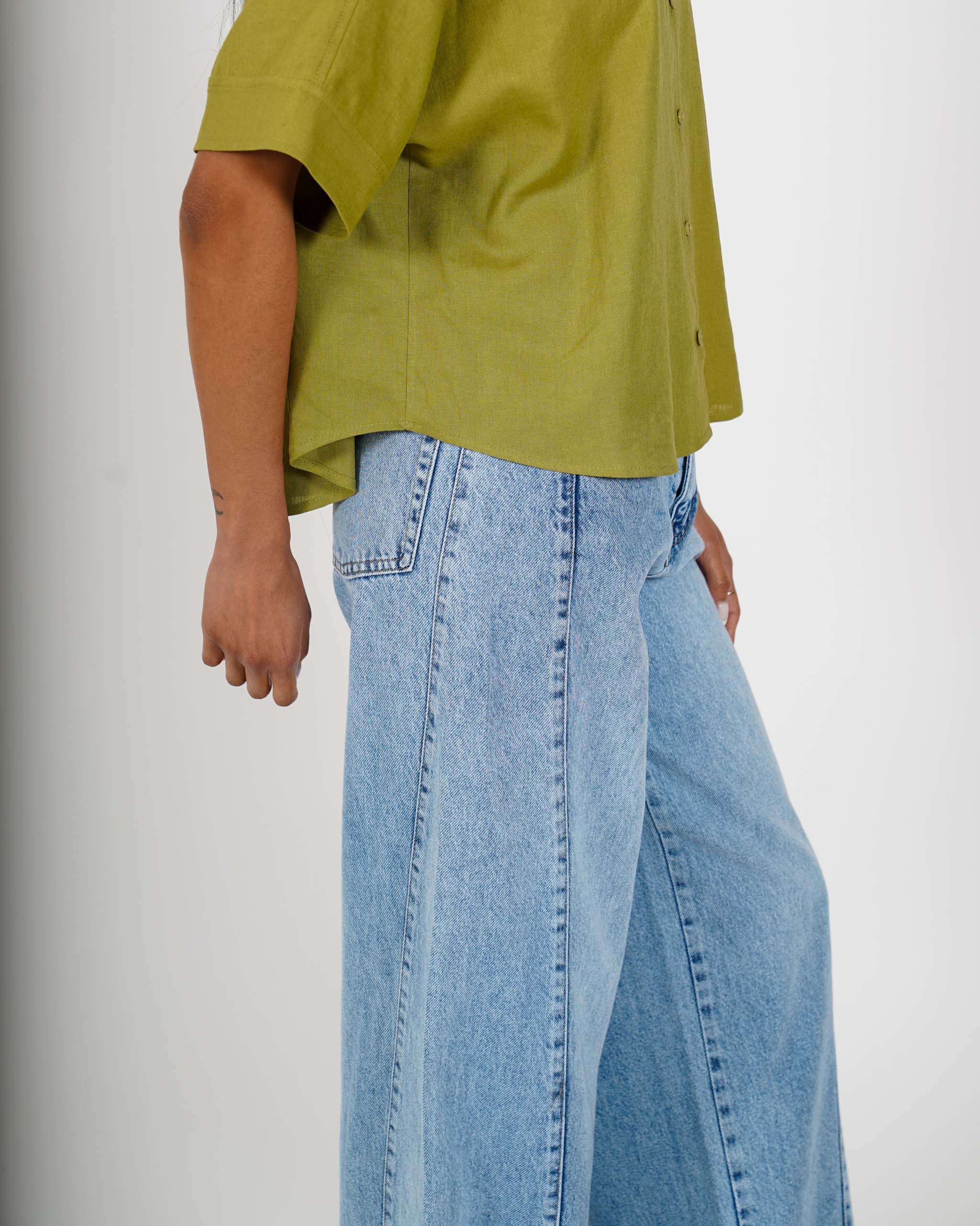 Camicia mezza manica in lino - Funesta