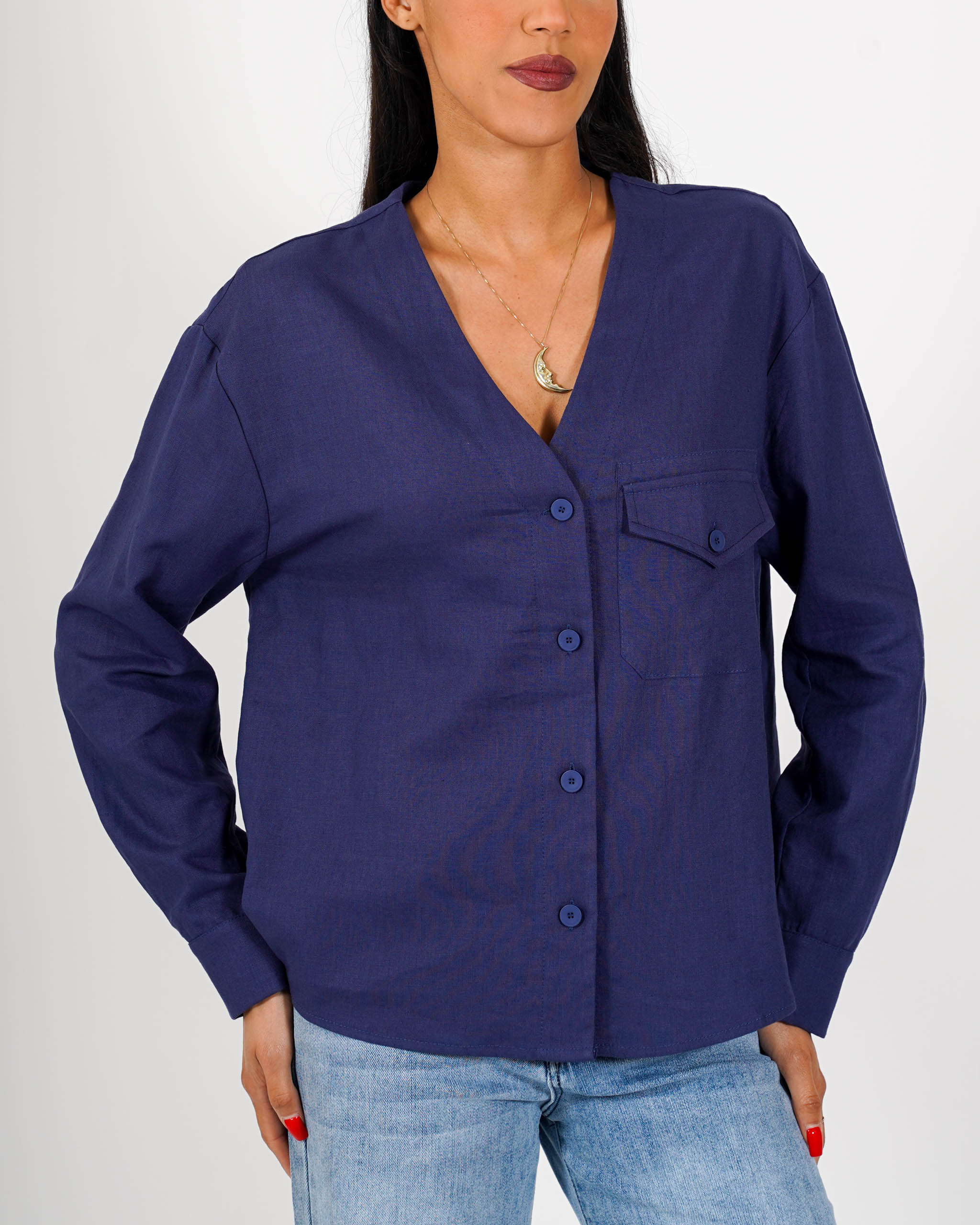 Camicia over con tasche - Finezza