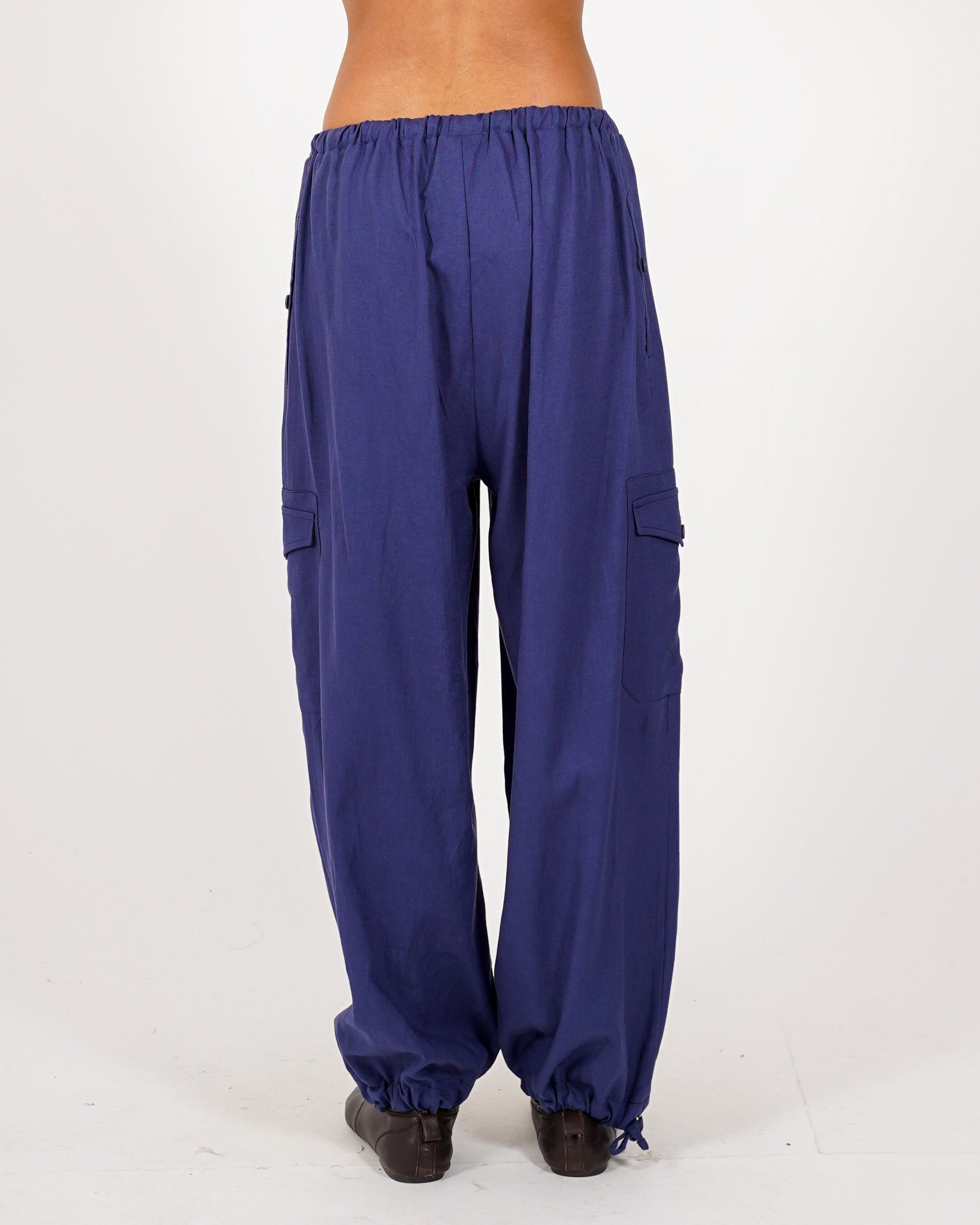 Pantaloni cargo in misto lino - Eleganza