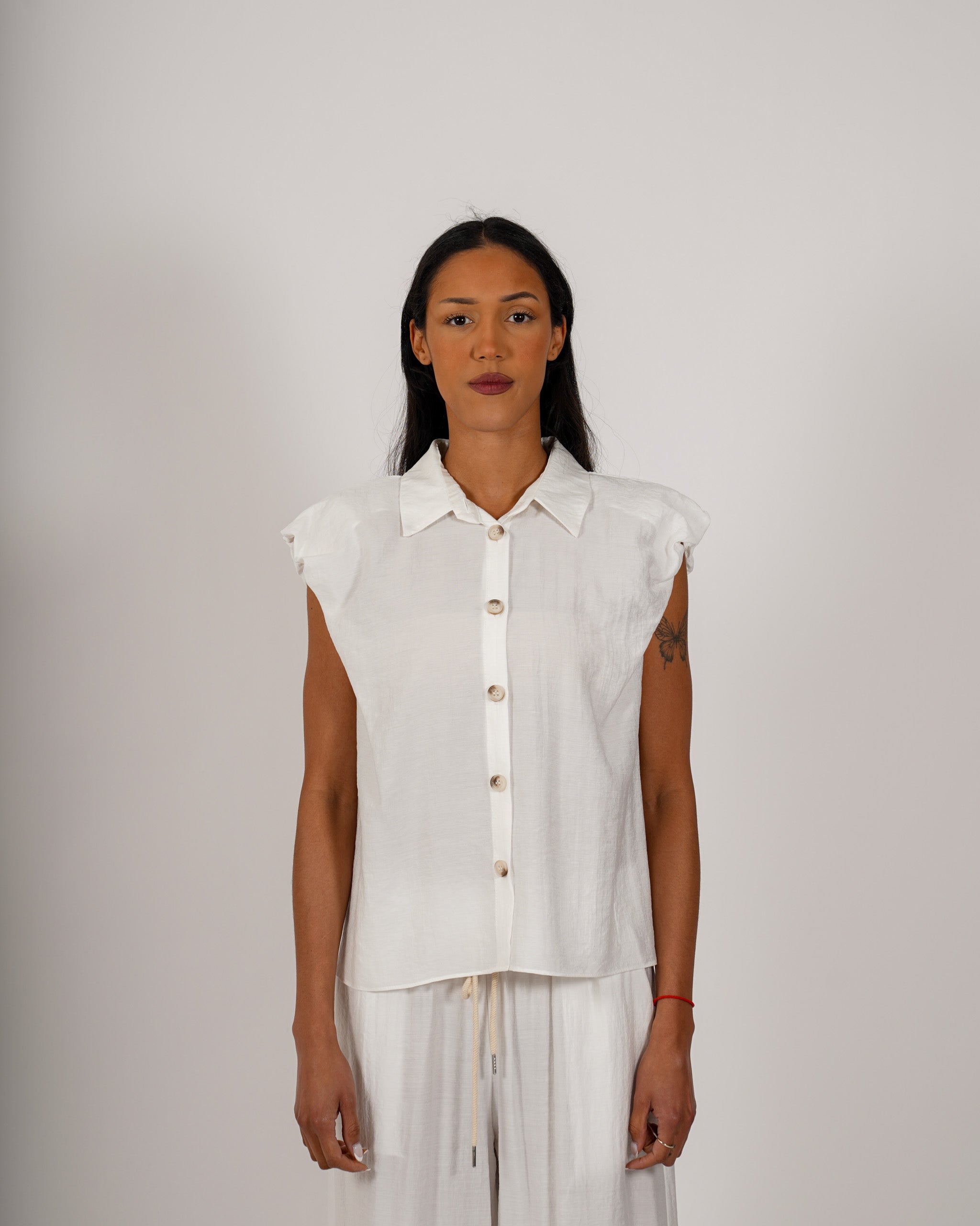 Camicia mezza manica in viscosa - Centrata