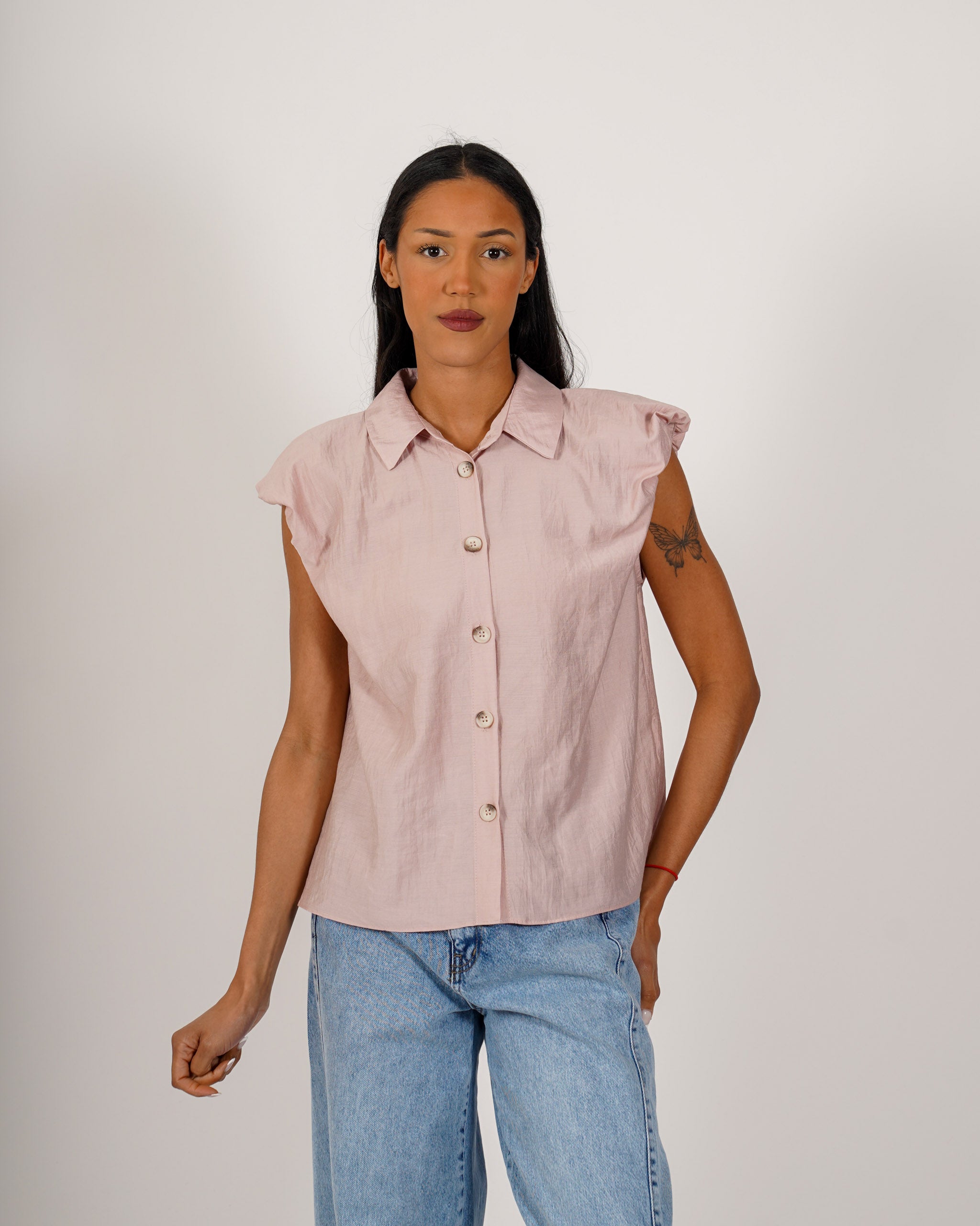 Camicia mezza manica in viscosa - Centrata