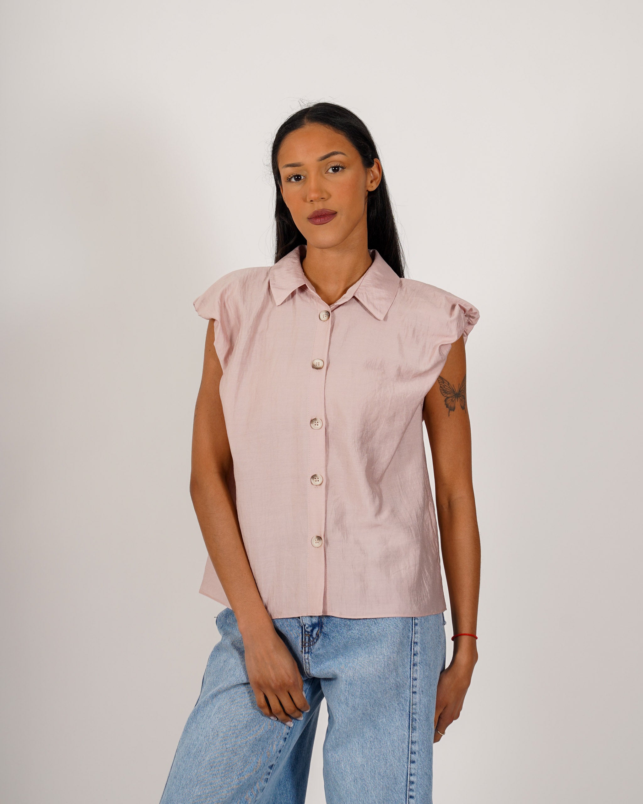 Camicia mezza manica in viscosa - Centrata