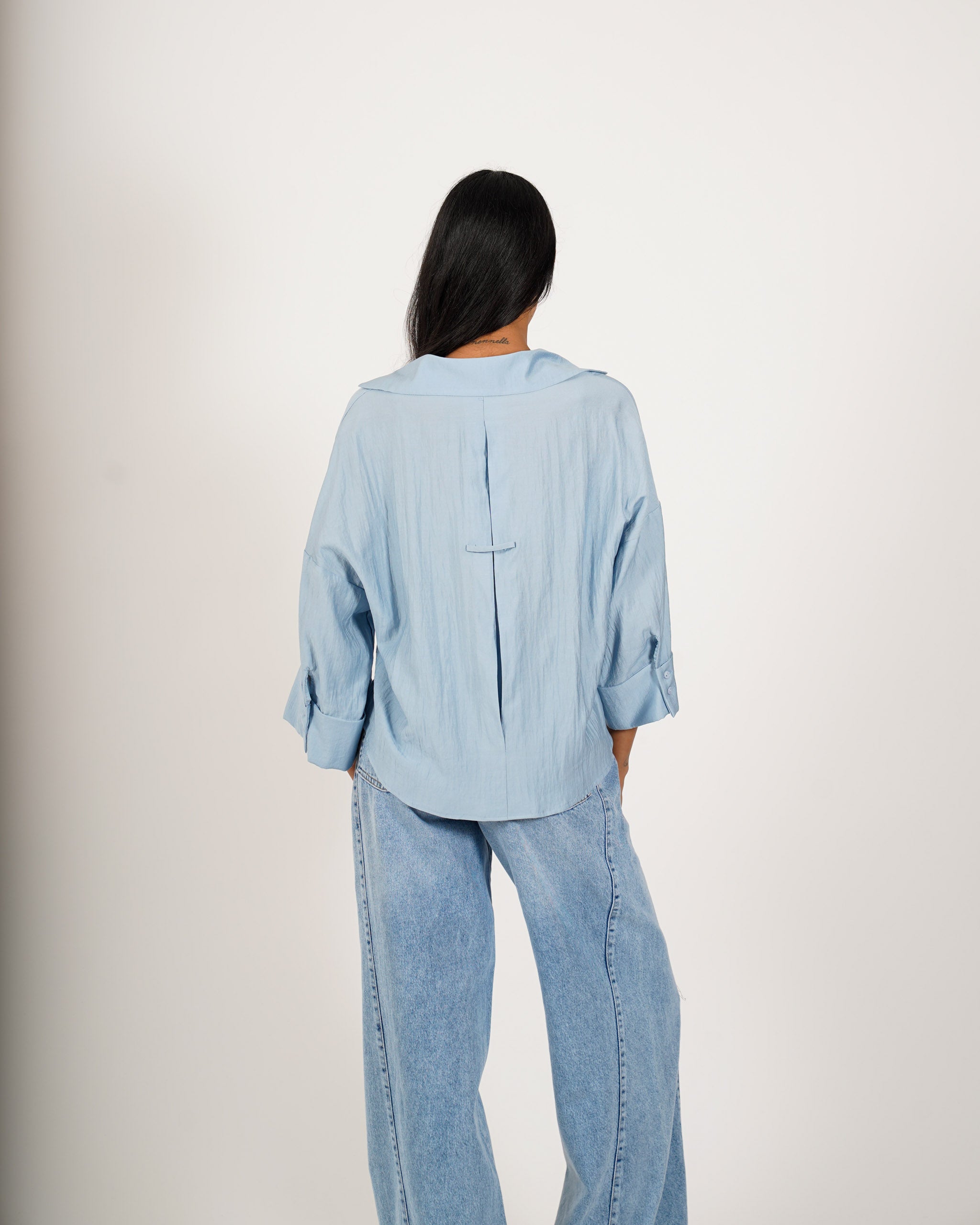 Camicia manica 3/4 in ecofibra - Heather
