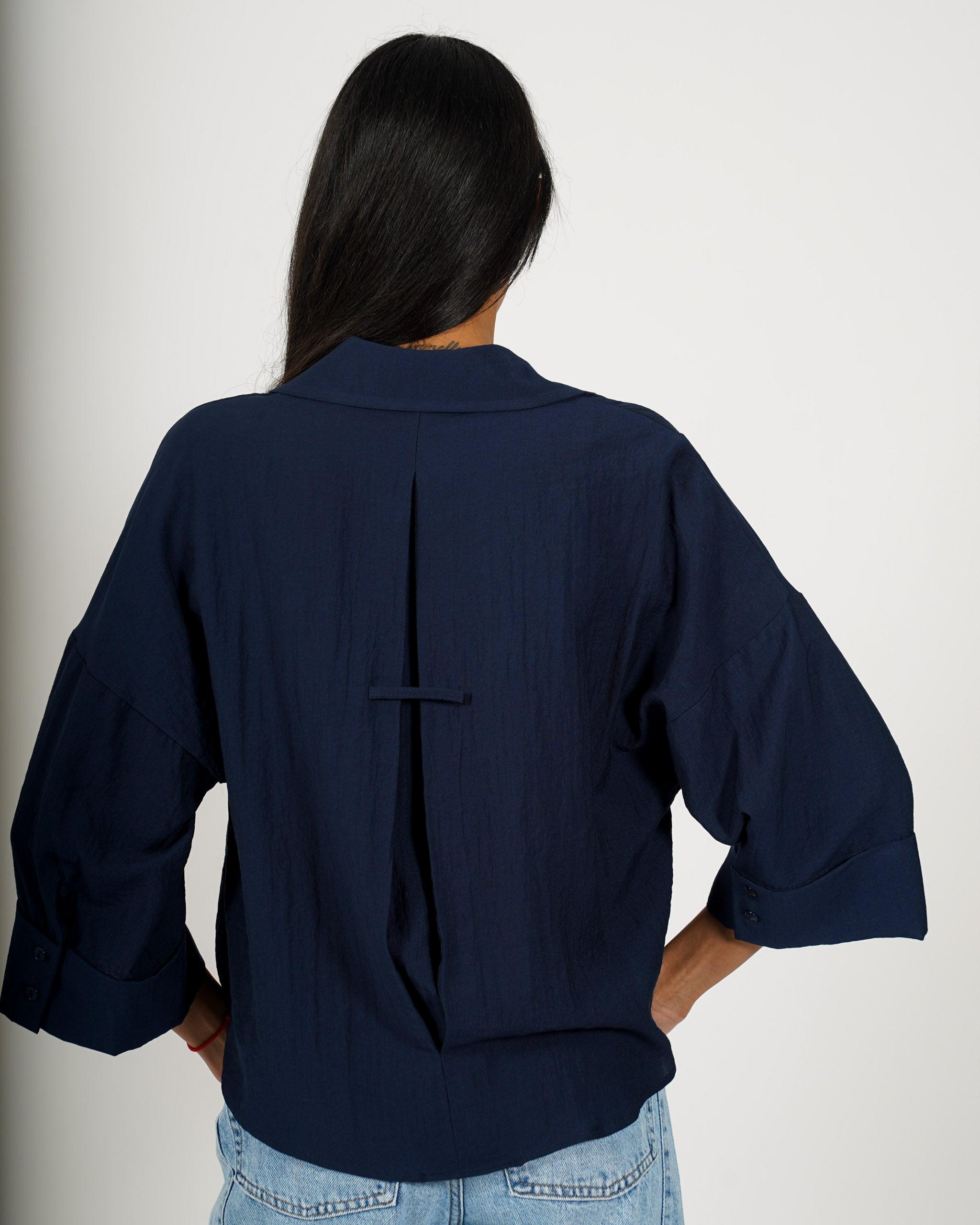 Camicia manica 3/4 in ecofibra - Heather