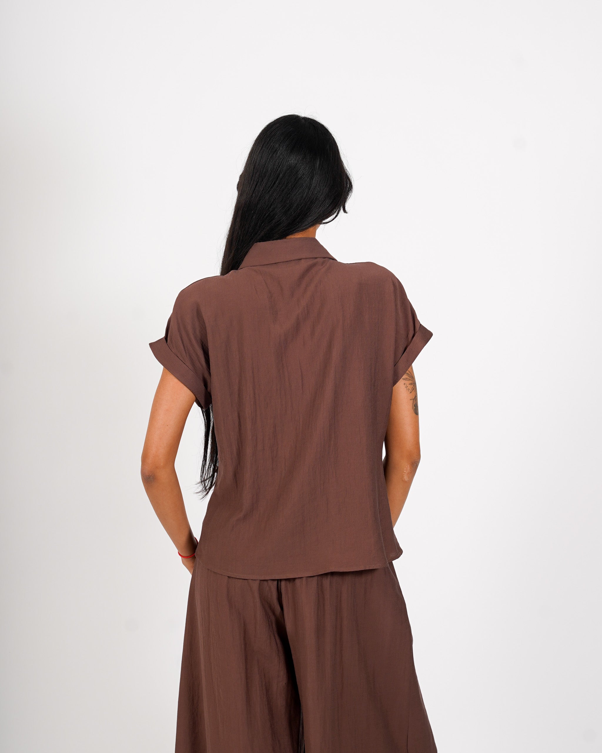 Camicia mezza manica con nodo frontale - Fantastica