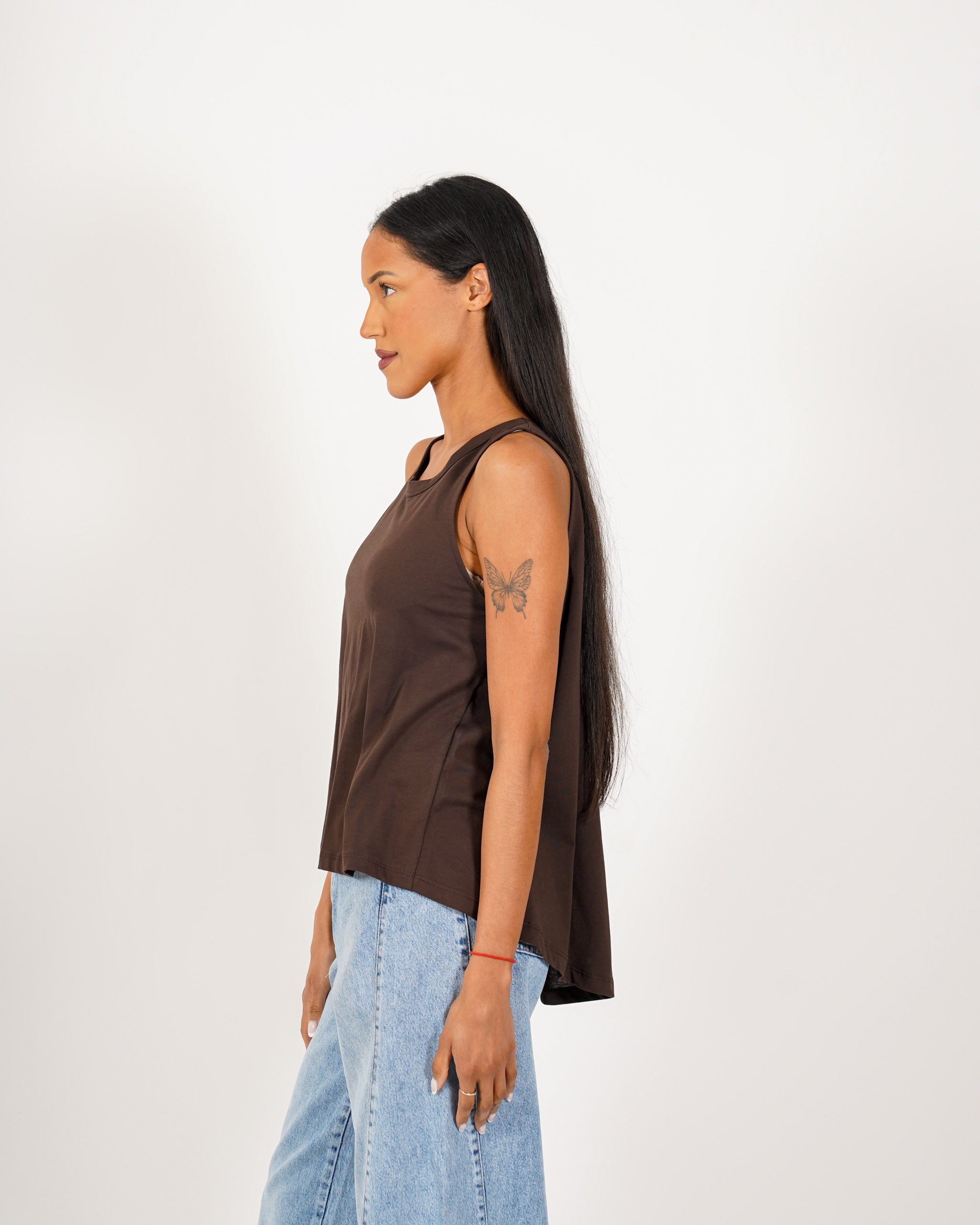 Canotta stondata in cotone - Berenice