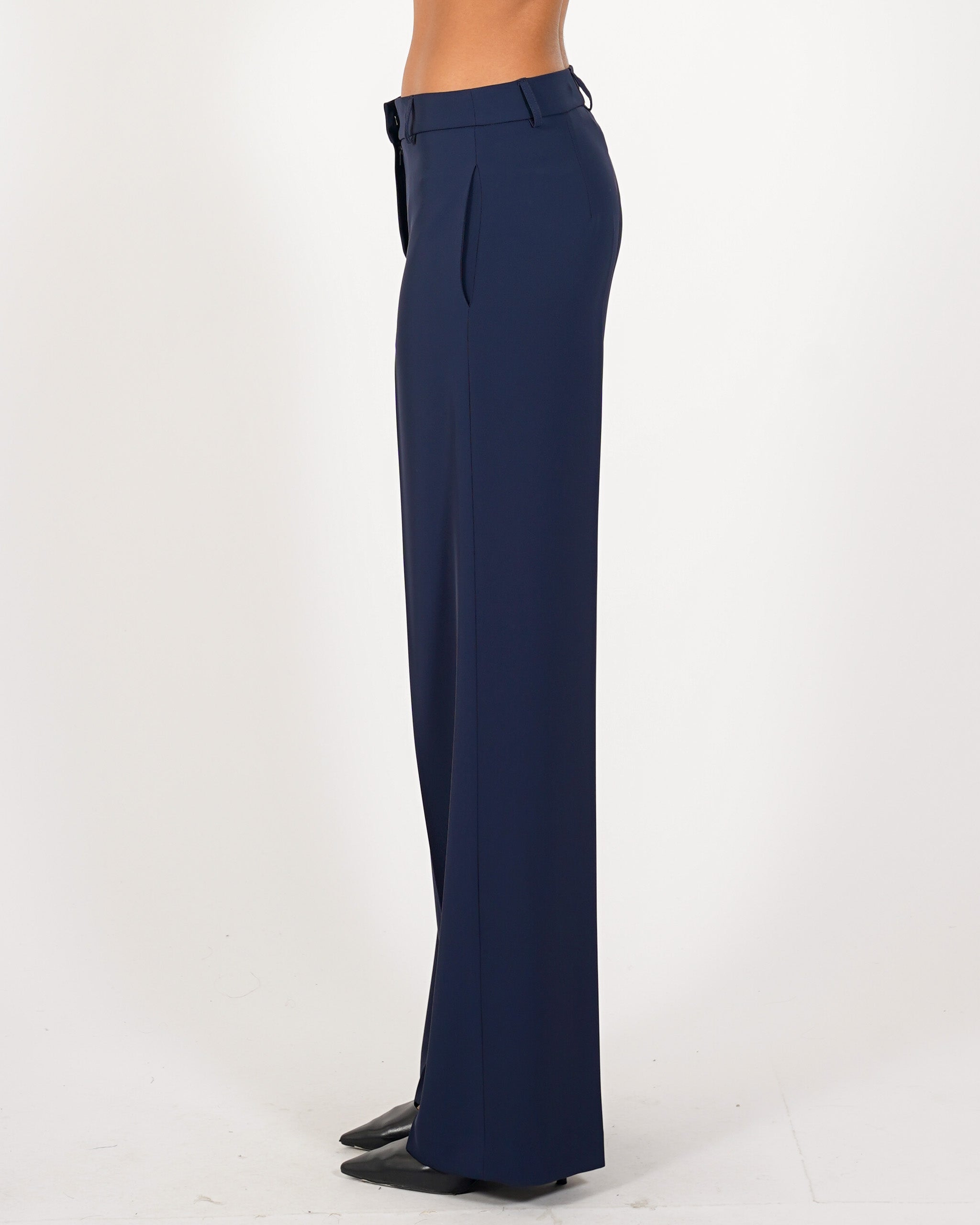 Pantaloni regular fit in tessuto crepe - Giovanna