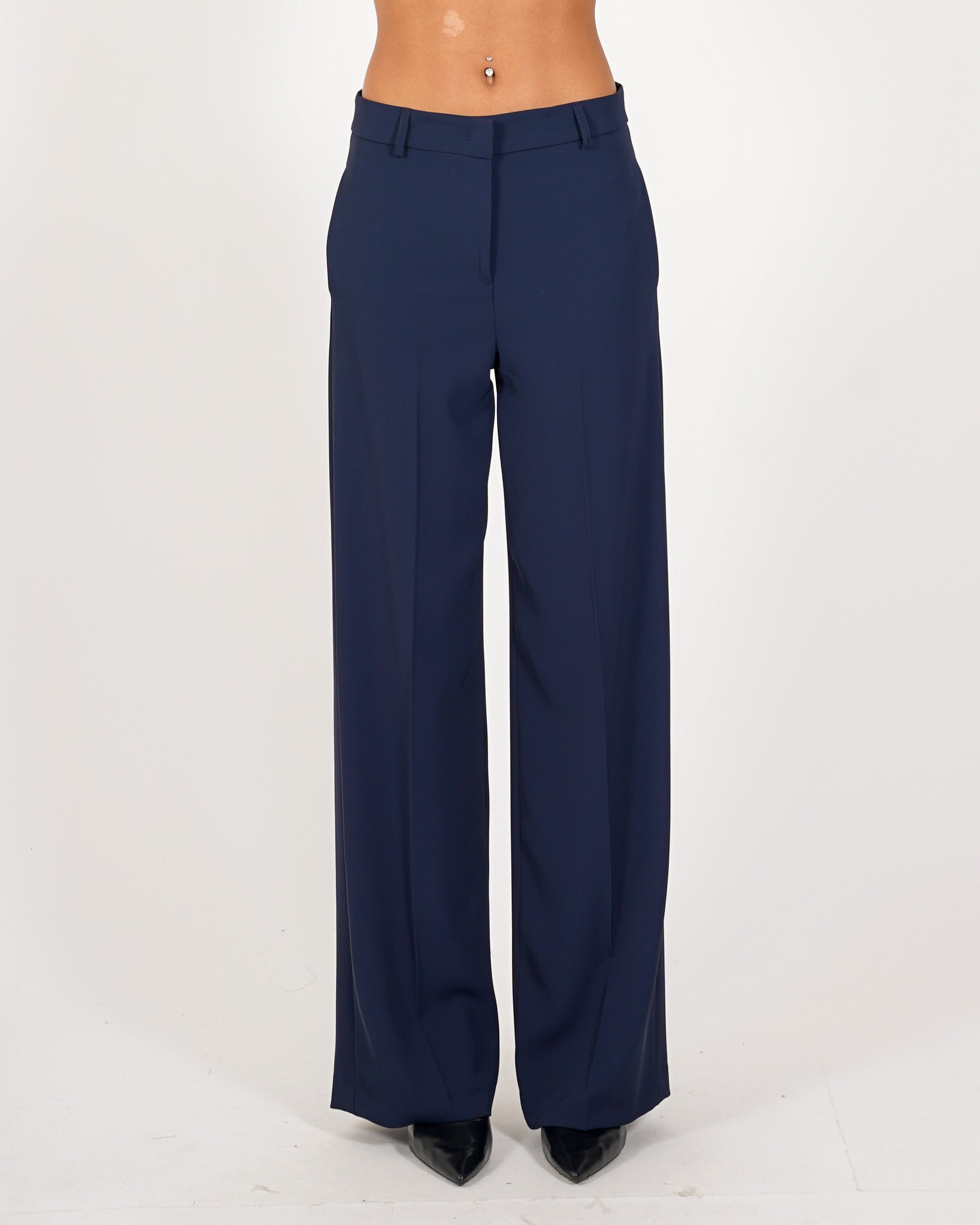 Pantaloni regular fit in tessuto crepe - Giovanna