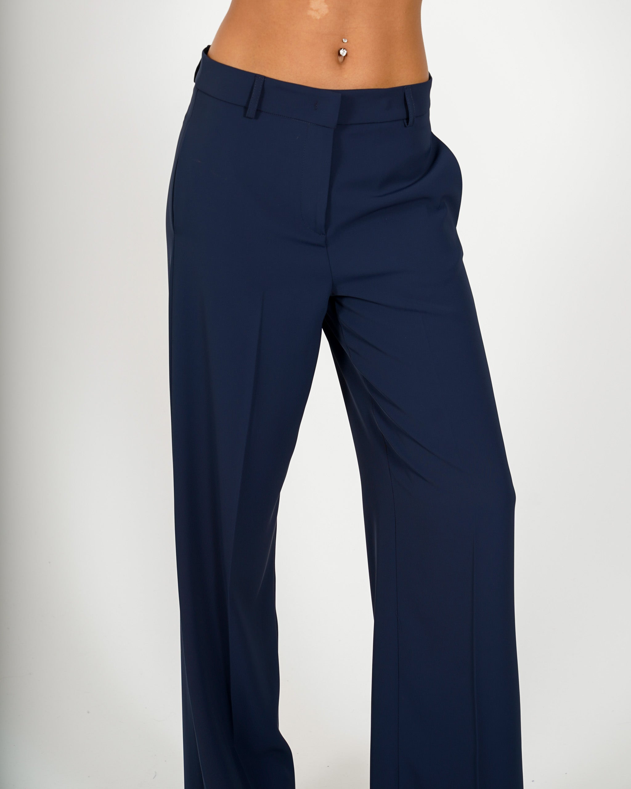 Pantaloni regular fit in tessuto crepe - Giovanna
