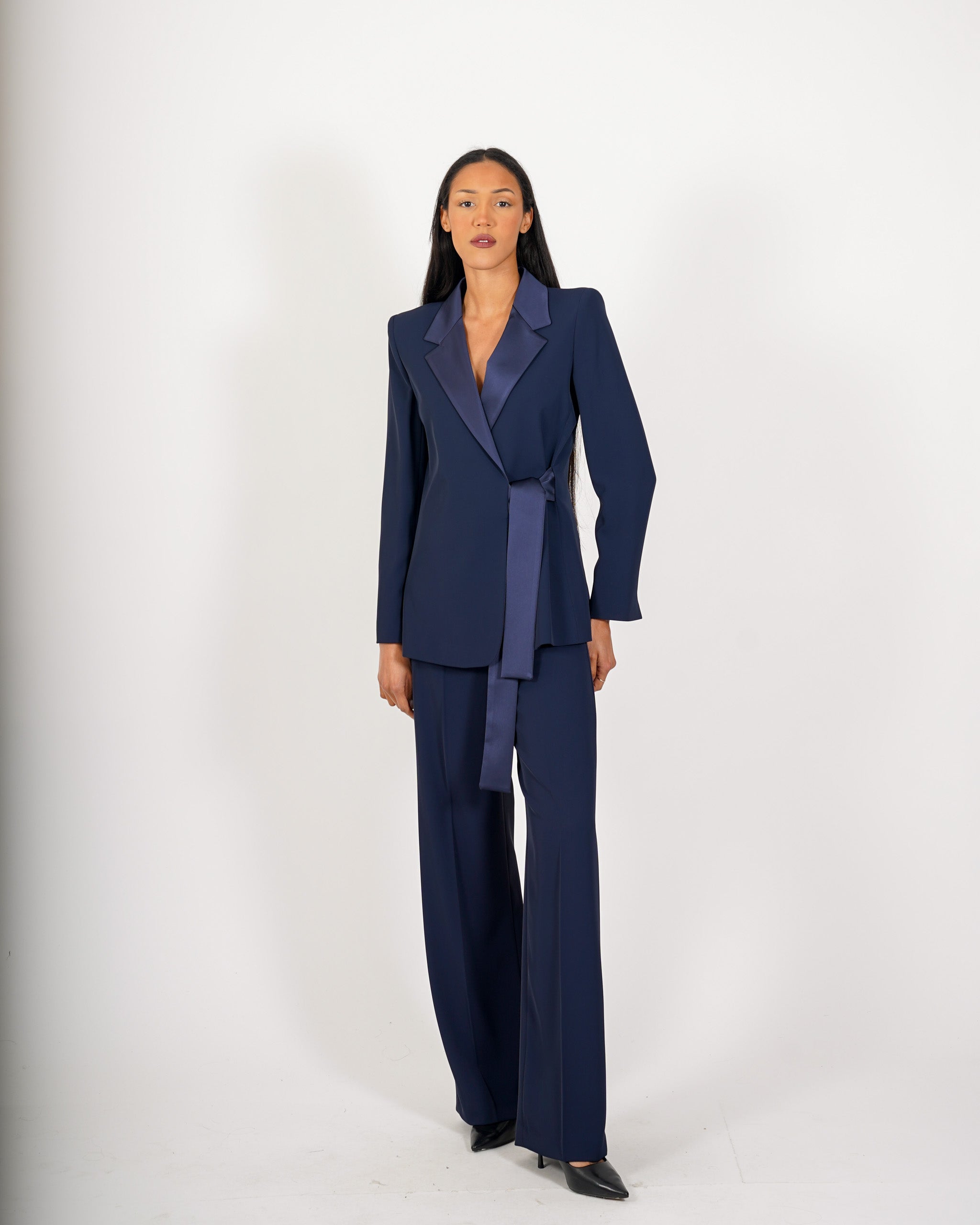 Pantaloni regular fit in tessuto crepe - Giovanna