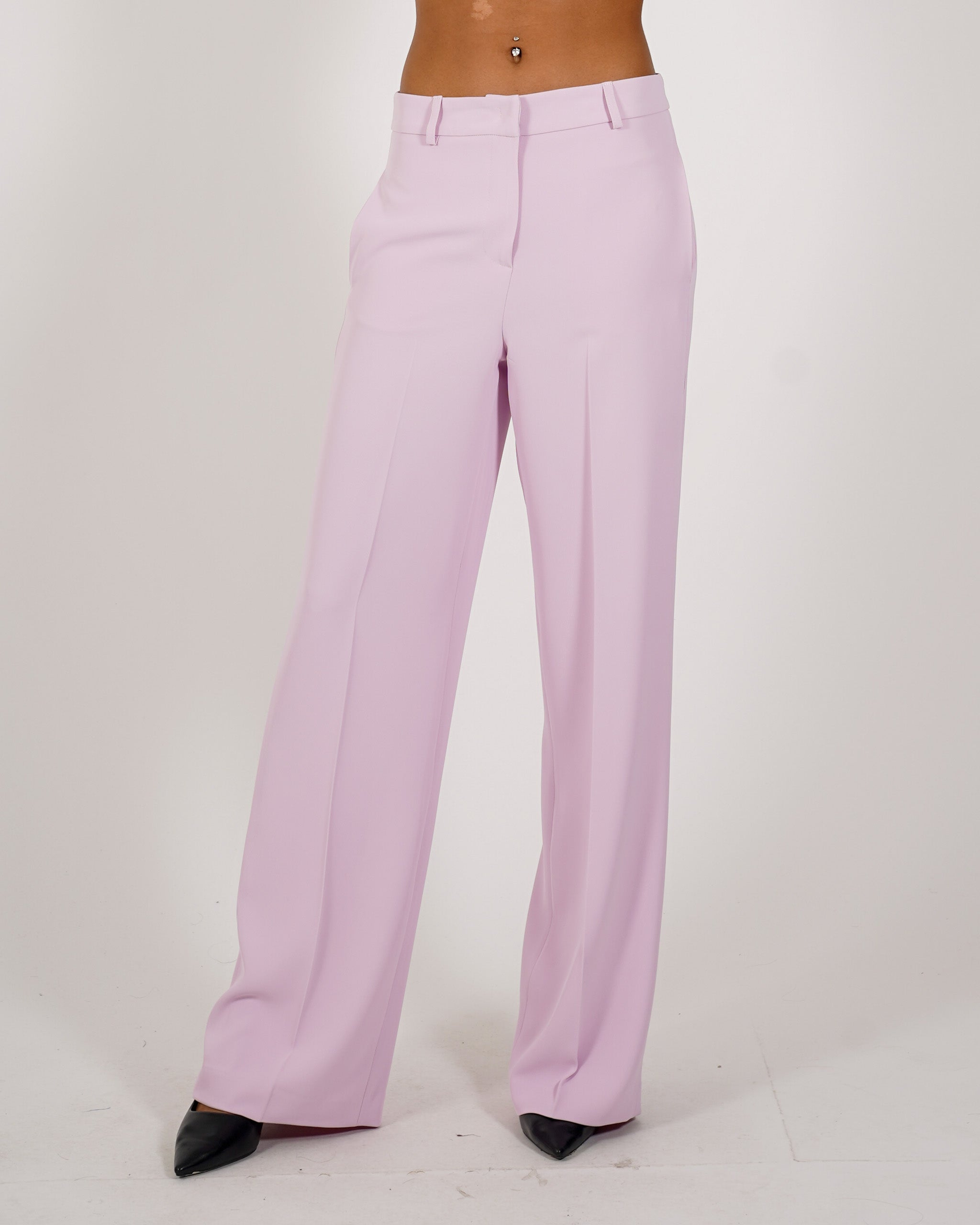 Pantaloni regular fit in tessuto crepe - Giovanna
