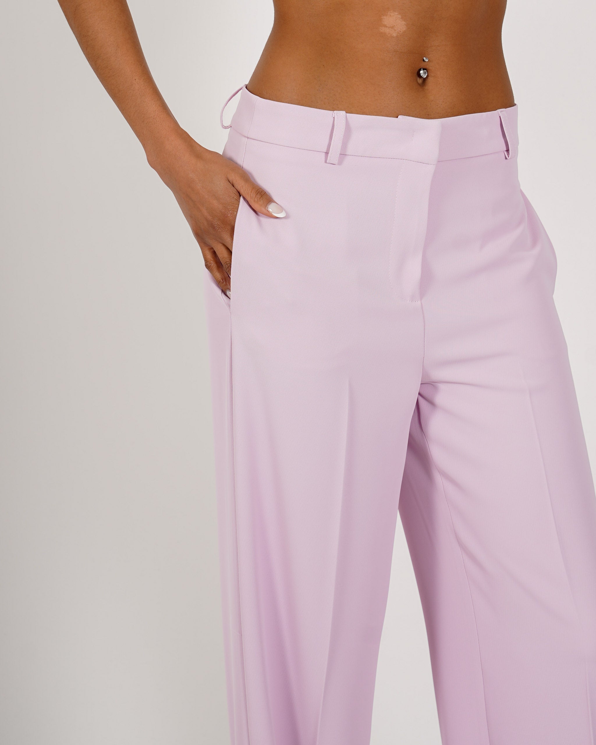 Pantaloni regular fit in tessuto crepe - Giovanna