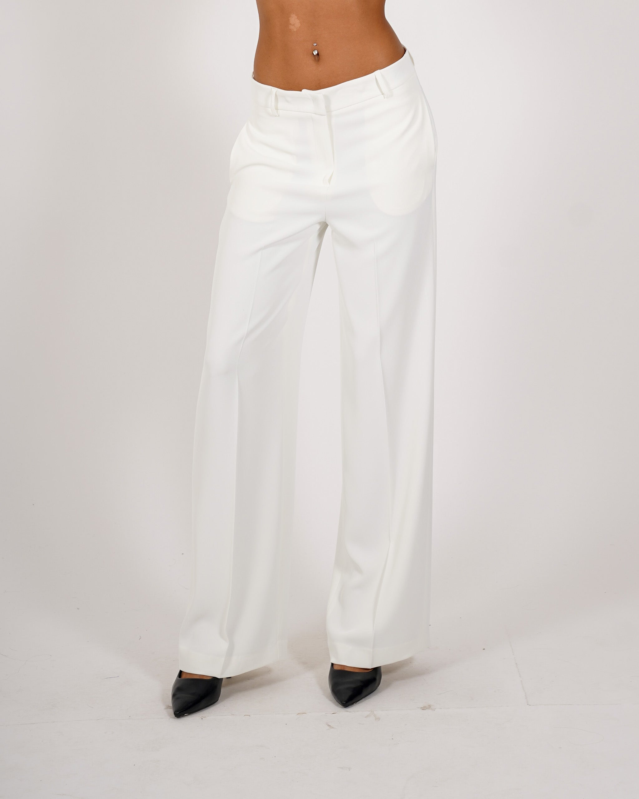 Pantaloni regular fit in tessuto crepe - Giovanna