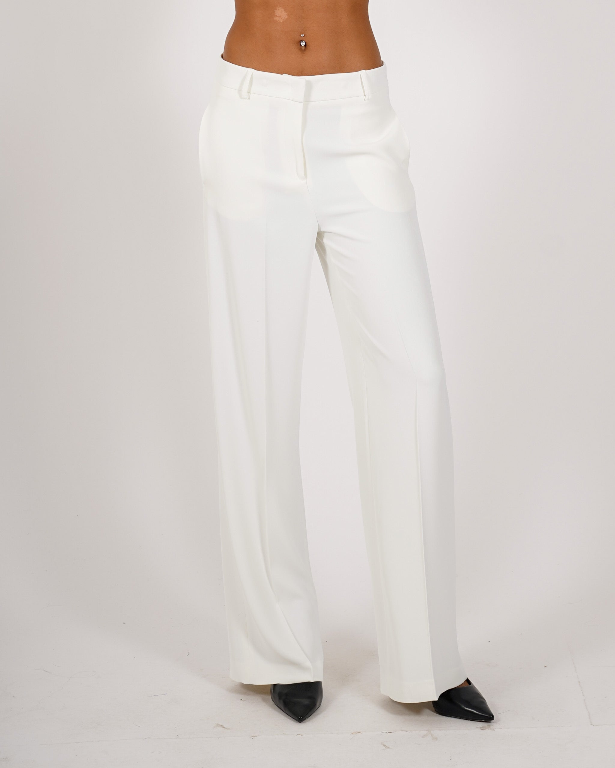 Pantaloni regular fit in tessuto crepe - Giovanna