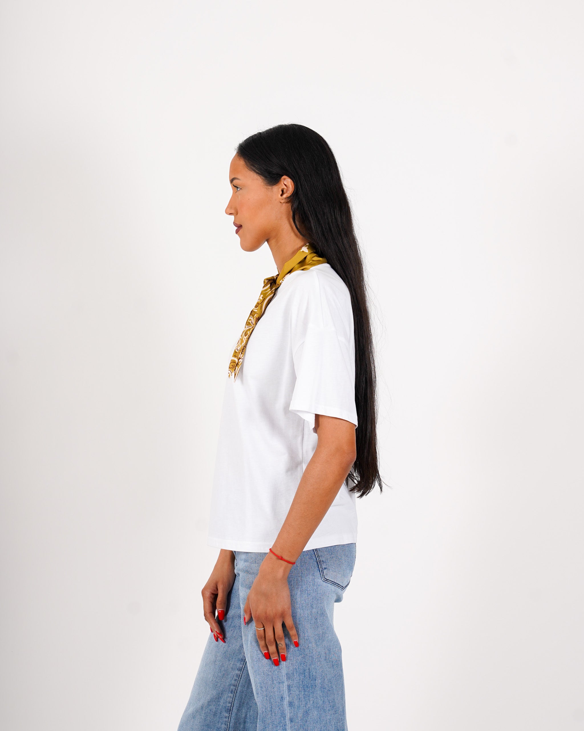 Shirt girocollo con foulard - Vibressa
