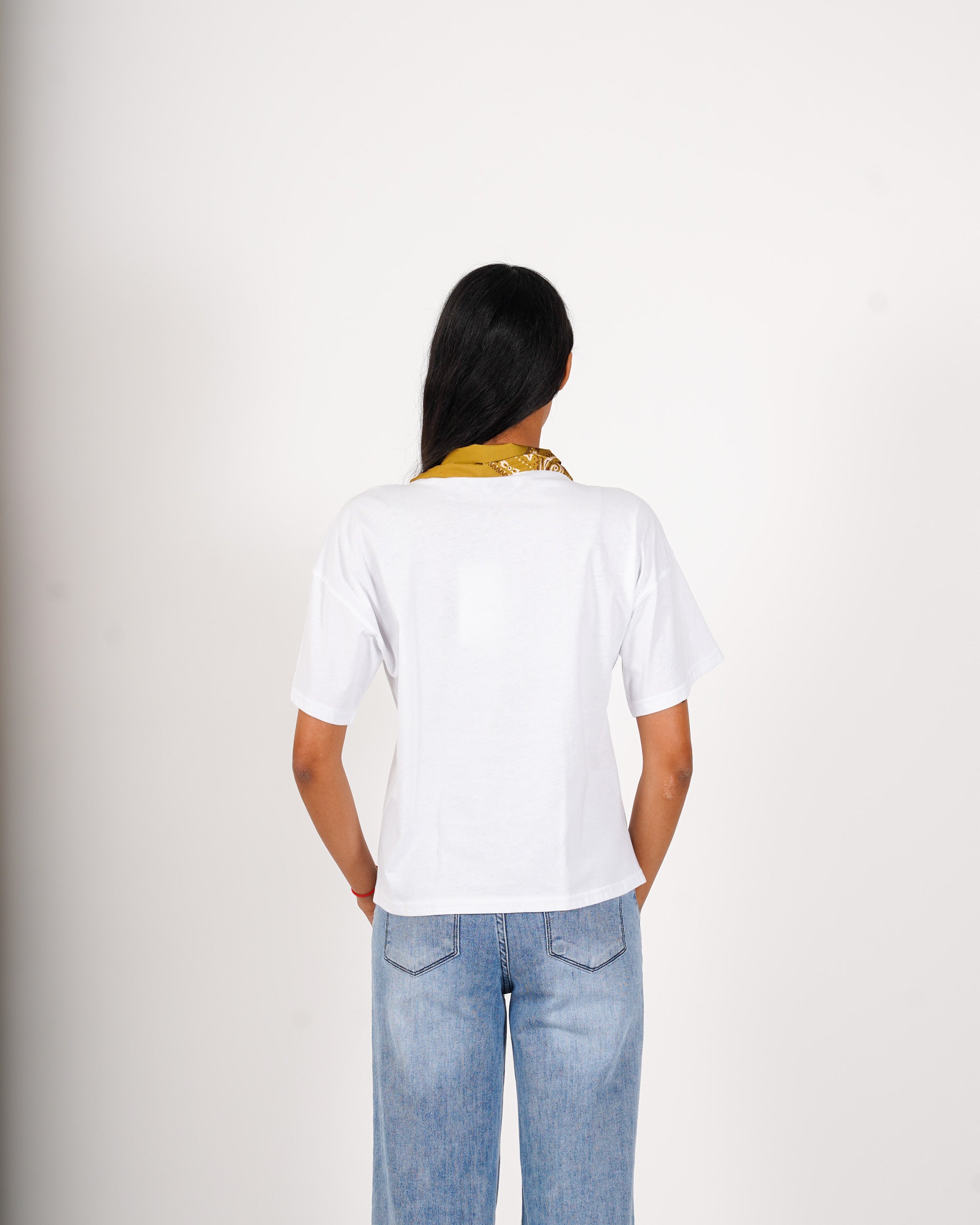 Shirt girocollo con foulard - Vibressa