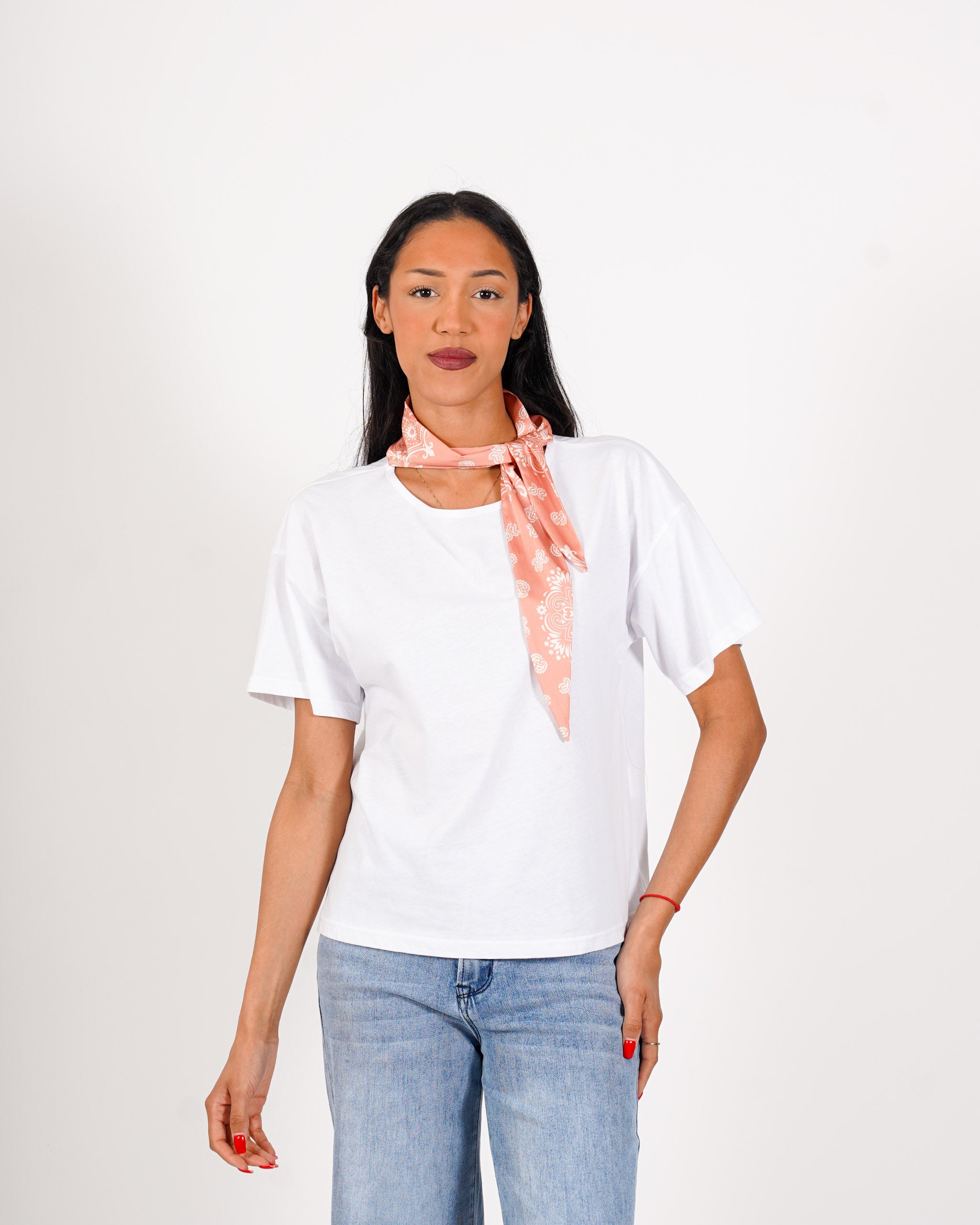 Shirt girocollo con foulard - Vibressa