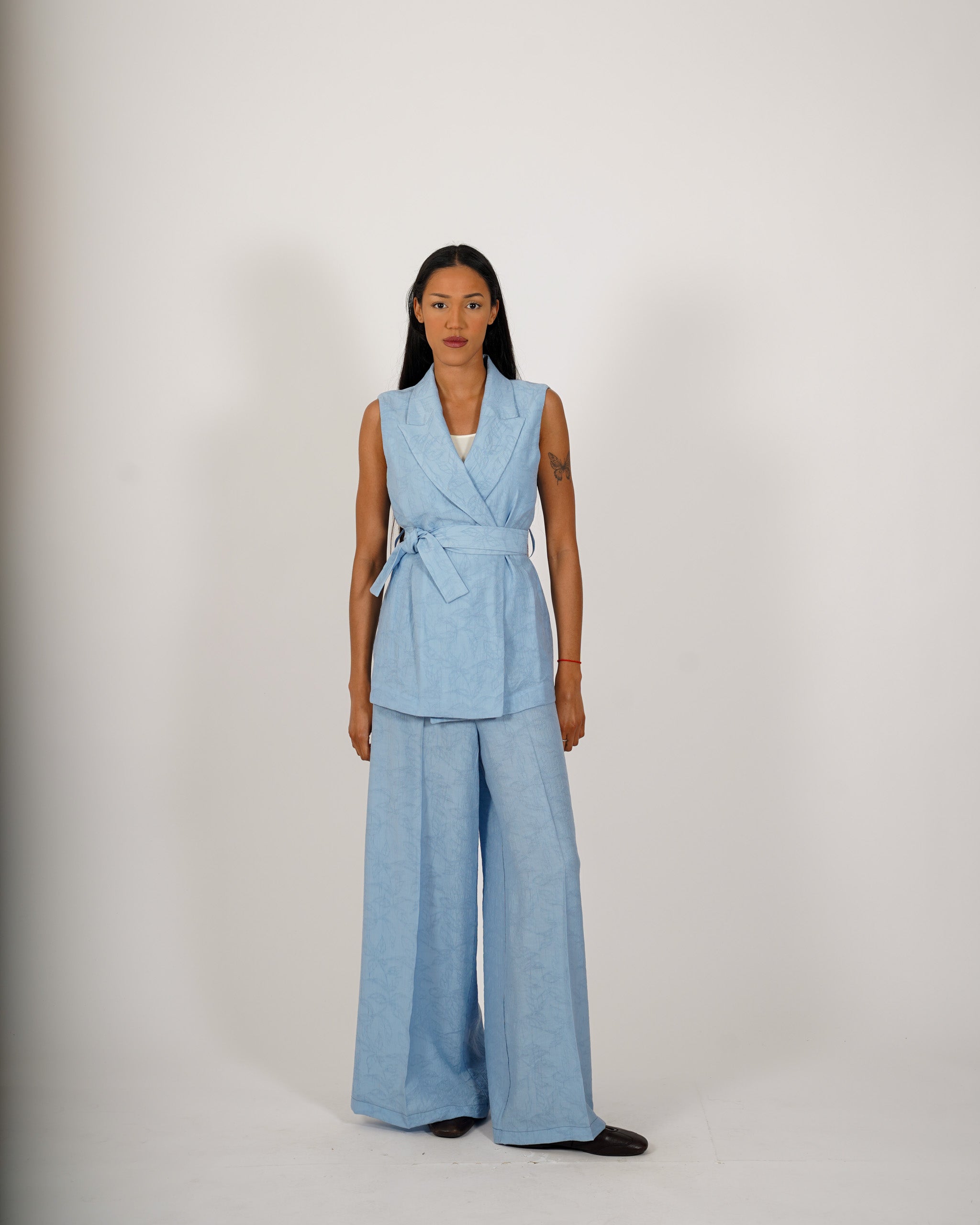 Coordinato gilet monopetto e pantalone regular fit - Moretta