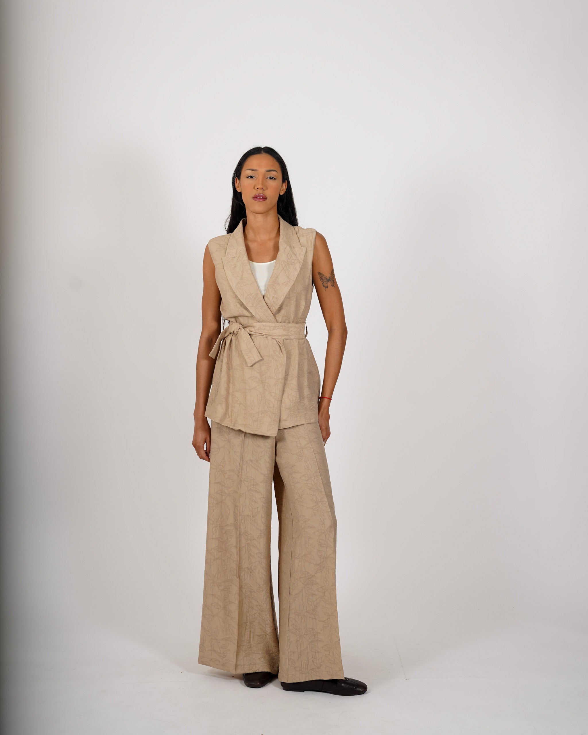 Coordinato gilet monopetto e pantalone regular fit - Moretta