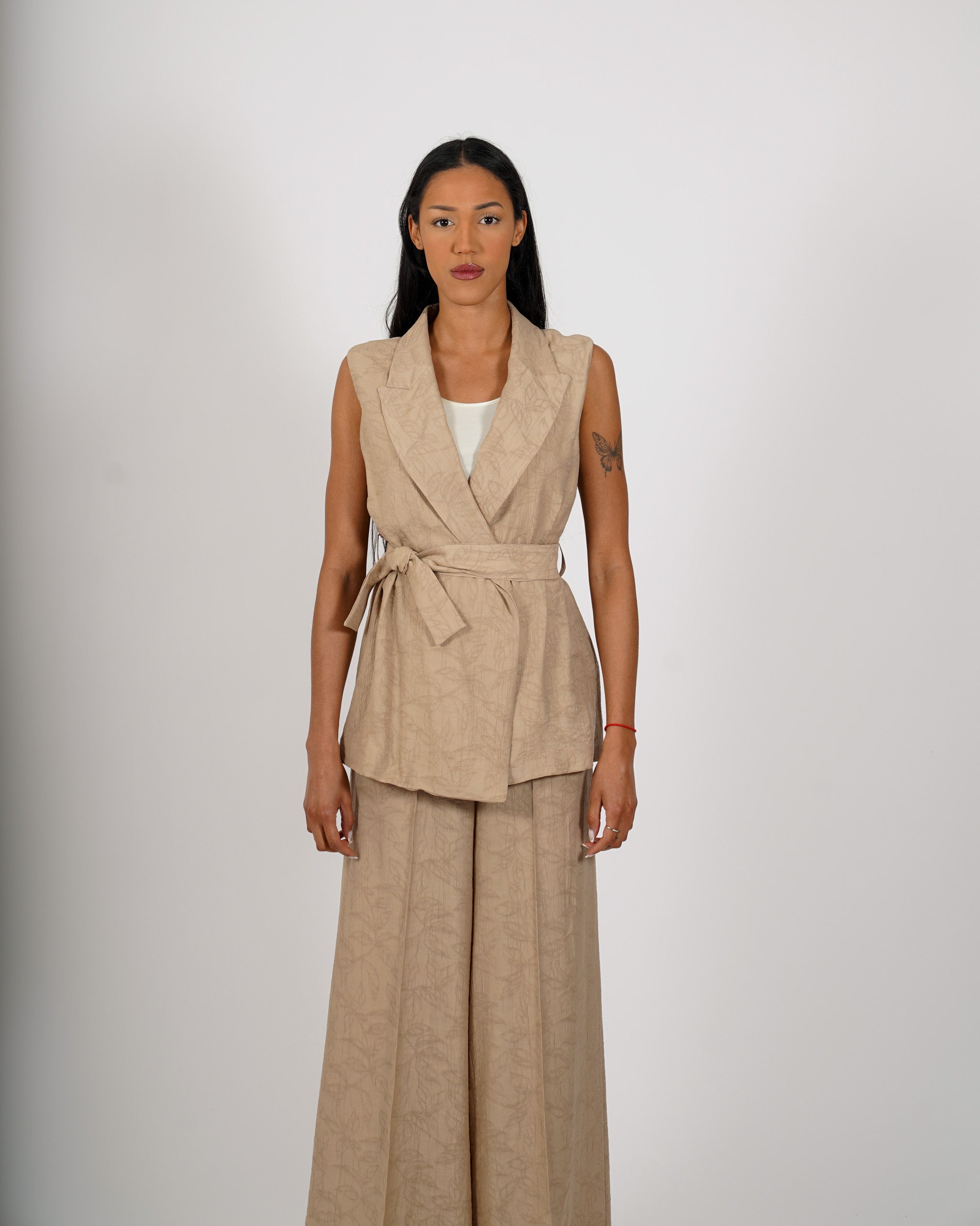 Coordinato gilet monopetto e pantalone regular fit - Moretta