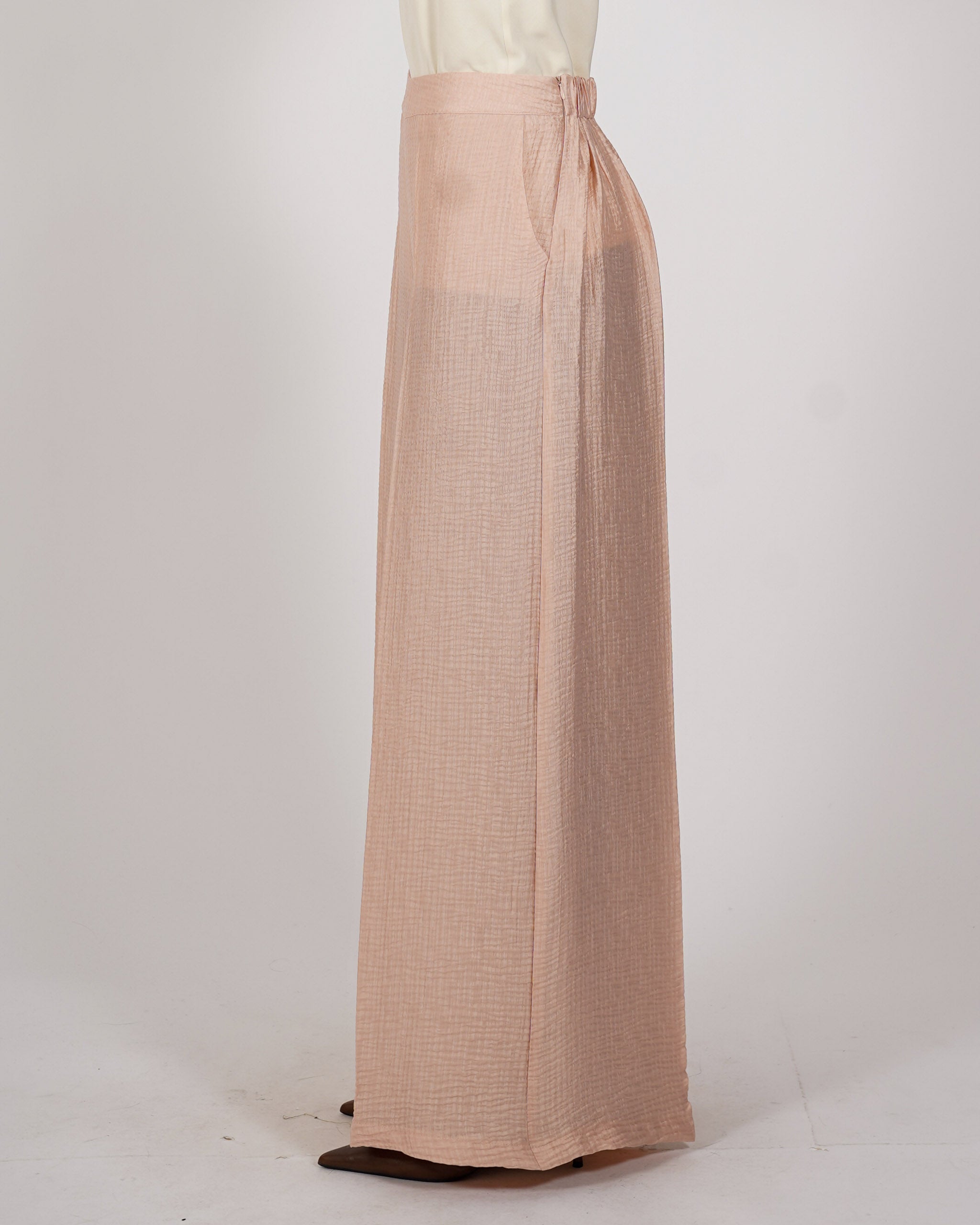 Coordinato giacca e pantaloni in viscosa - Castana