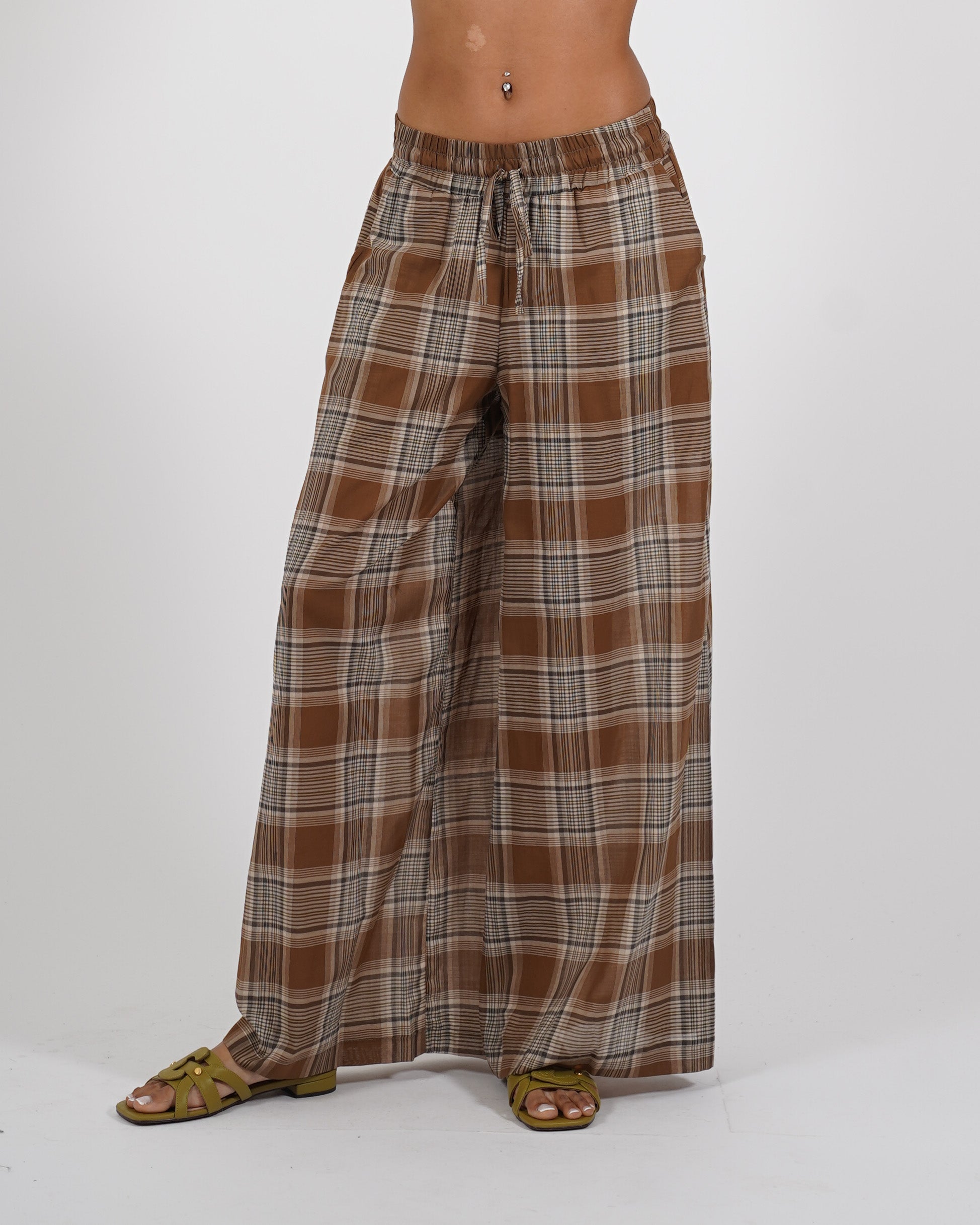 Pantaloni con baschina e gamba larga - Dispettosa