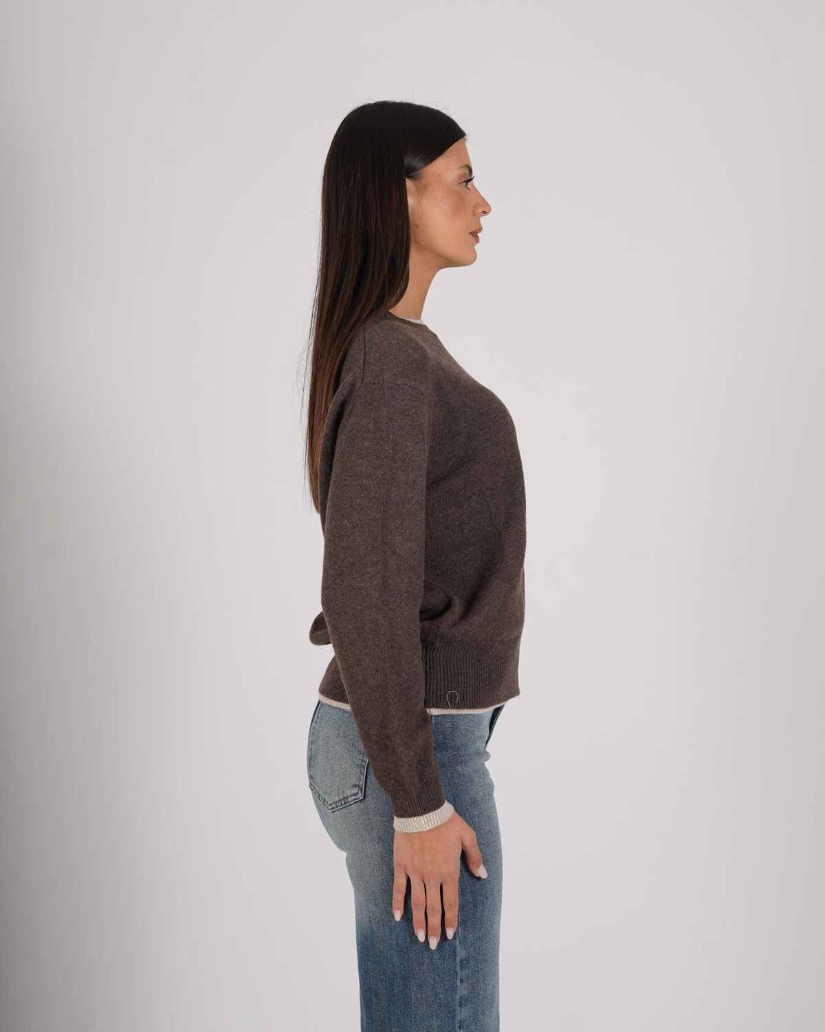 Maglia girocollo con dettaglio sul collo e fondo - Tiepida