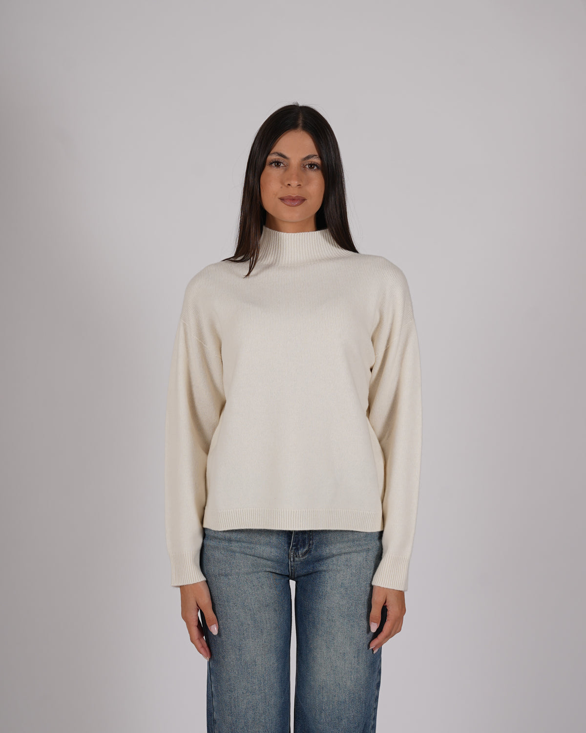 Maglia collo alto in mano lana - Migliana