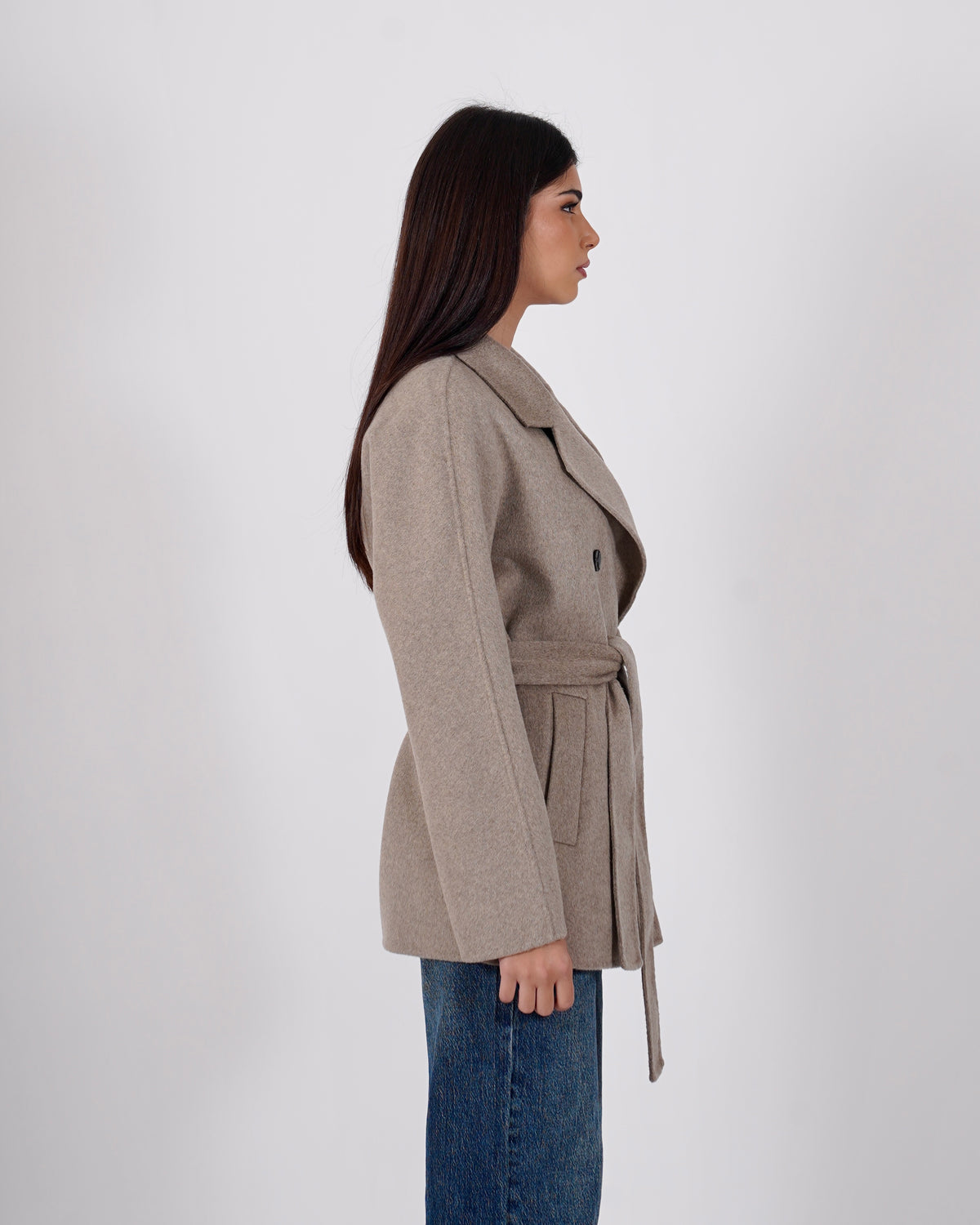 Caban doppio petto in double di lana - Tardiva