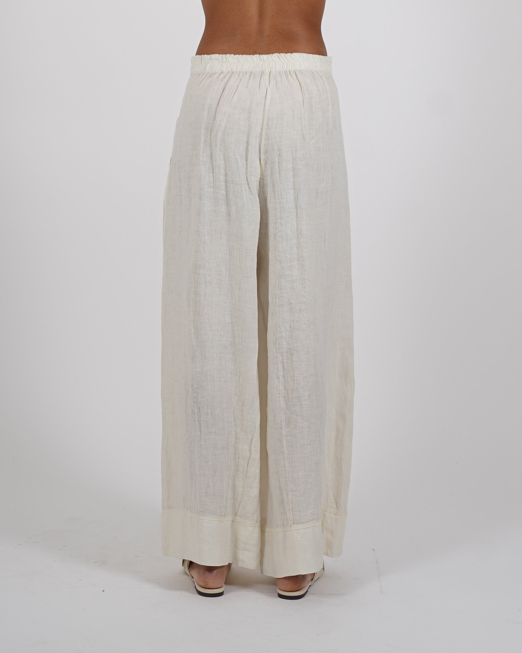 Pantaloni con pence in lino - Sognata